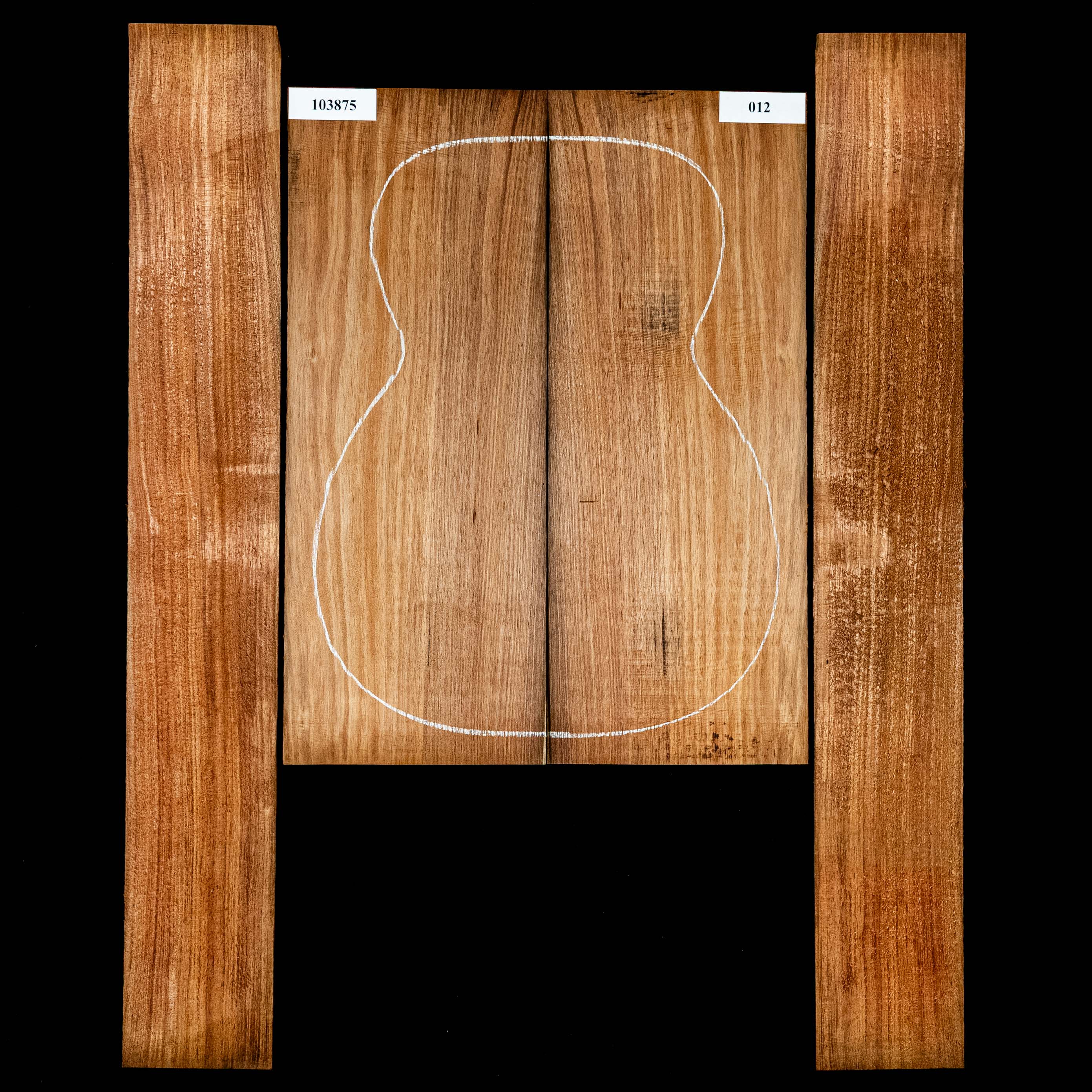 Boden + Zargen-Set aus Schwarzholz-Akazie – 012 Boden + Zargen-Set aus Schwarzholz-Akazie – 012