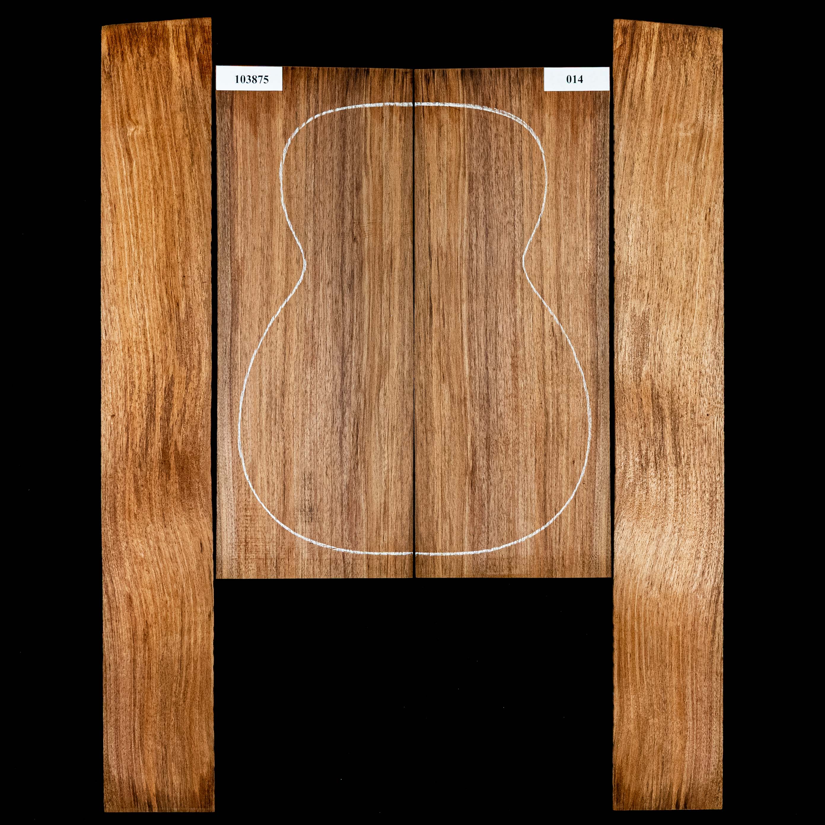 Boden + Zargen-Set aus Schwarzholz-Akazie – 014 Boden + Zargen-Set aus Schwarzholz-Akazie – 014