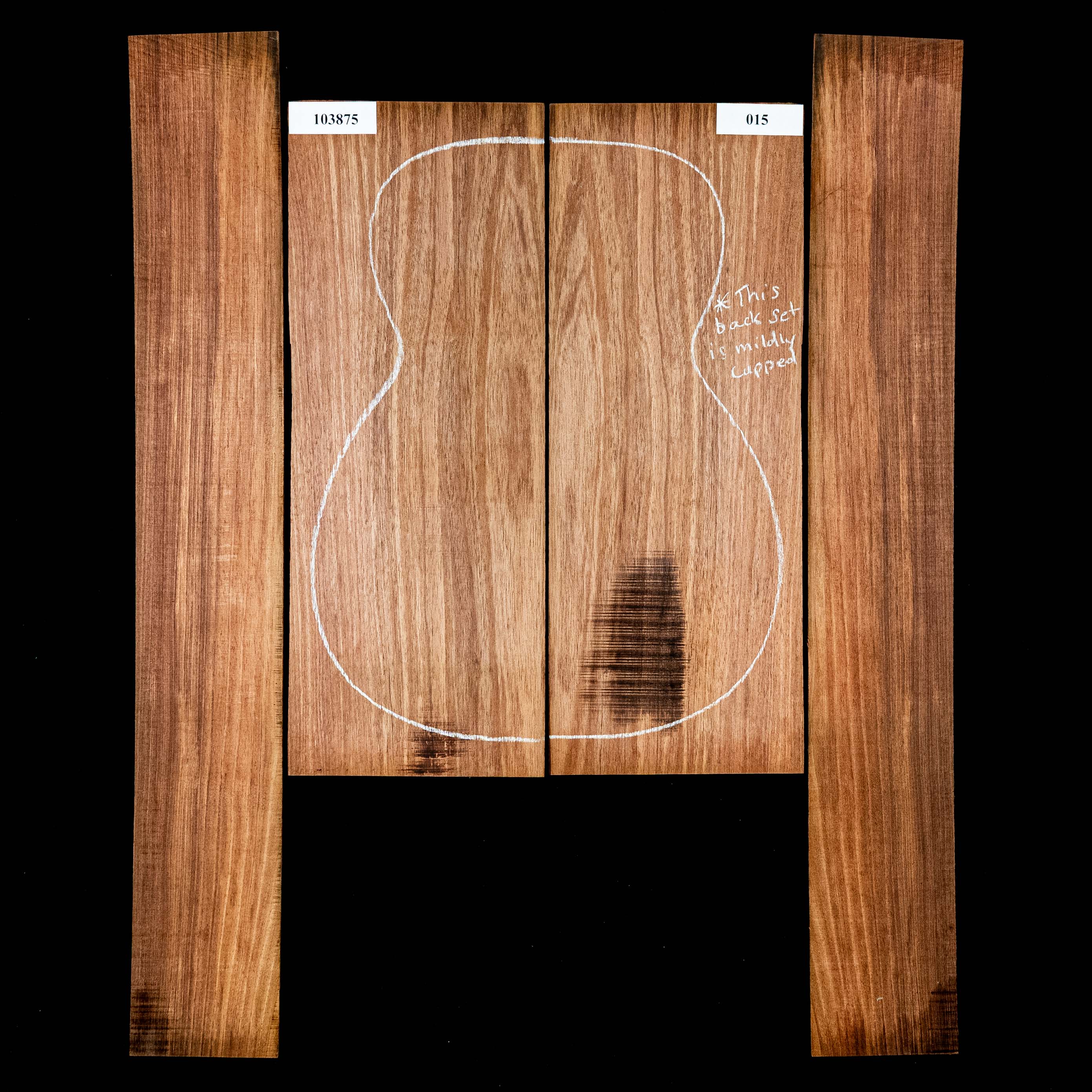 Boden + Zargen-Set aus Schwarzholz-Akazie – 015