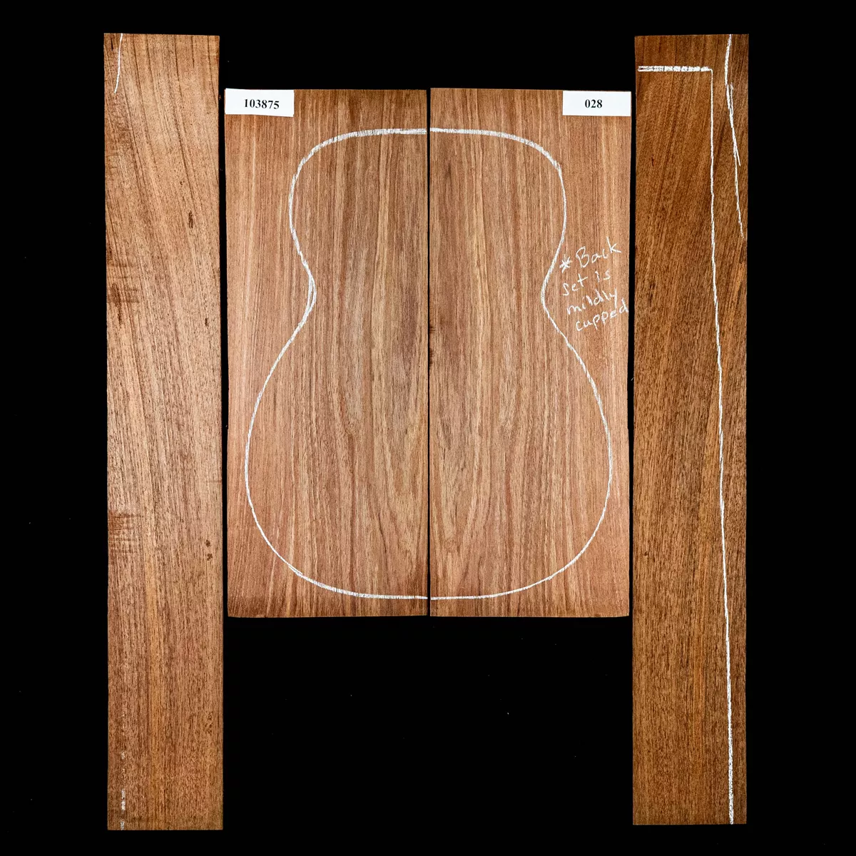 Boden + Zargen-Set aus Schwarzholz-Akazie – 028 Boden + Zargen-Set aus Schwarzholz-Akazie – 028