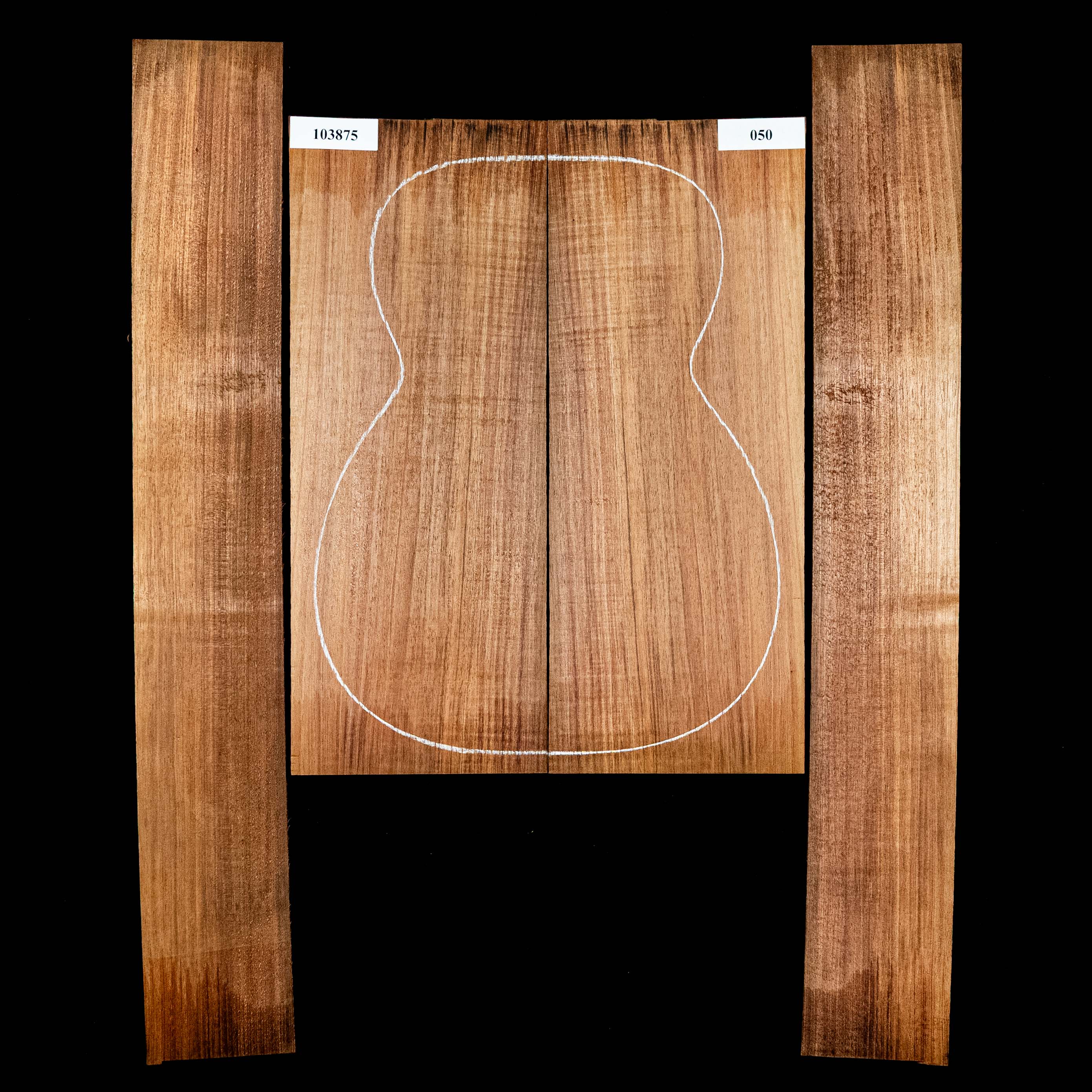 Boden + Zargen-Set aus Schwarzholz-Akazie – 050 Boden + Zargen-Set aus Schwarzholz-Akazie – 050