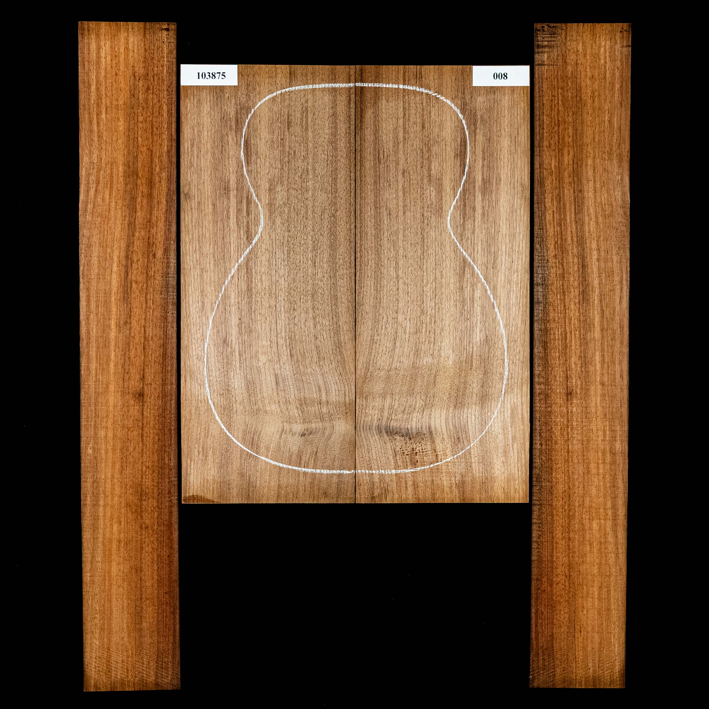 Boden + Zargen-Set aus Schwarzholz-Akazie – 008 Boden + Zargen-Set aus Schwarzholz-Akazie – 008