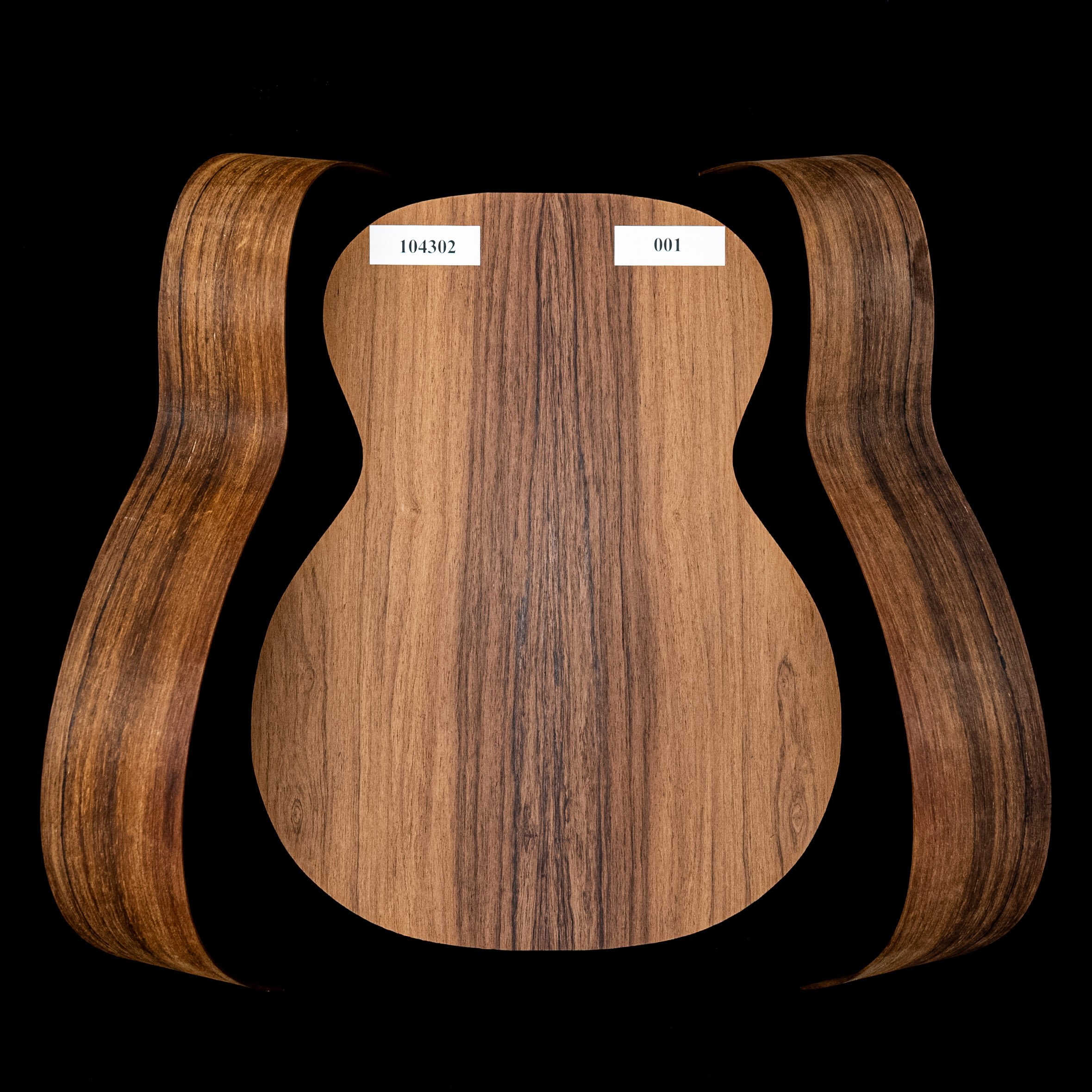 Madagaskar Palisander zusammengefügt und gebogenes Zargen-Set für OM Guitar – 001