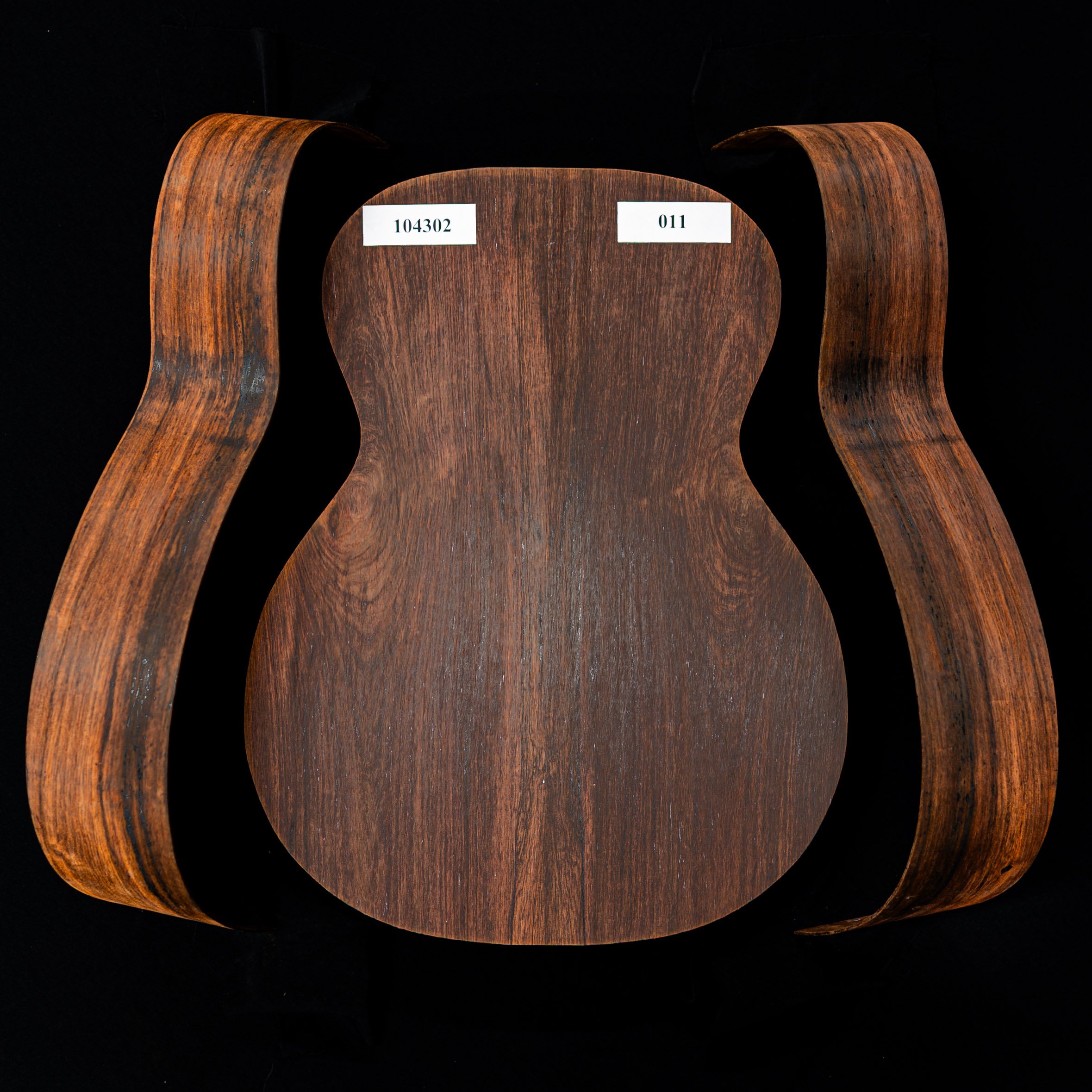 Madagaskar Palisander zusammengefügt und gebogenes Zargen-Set für OM Guitar – 011