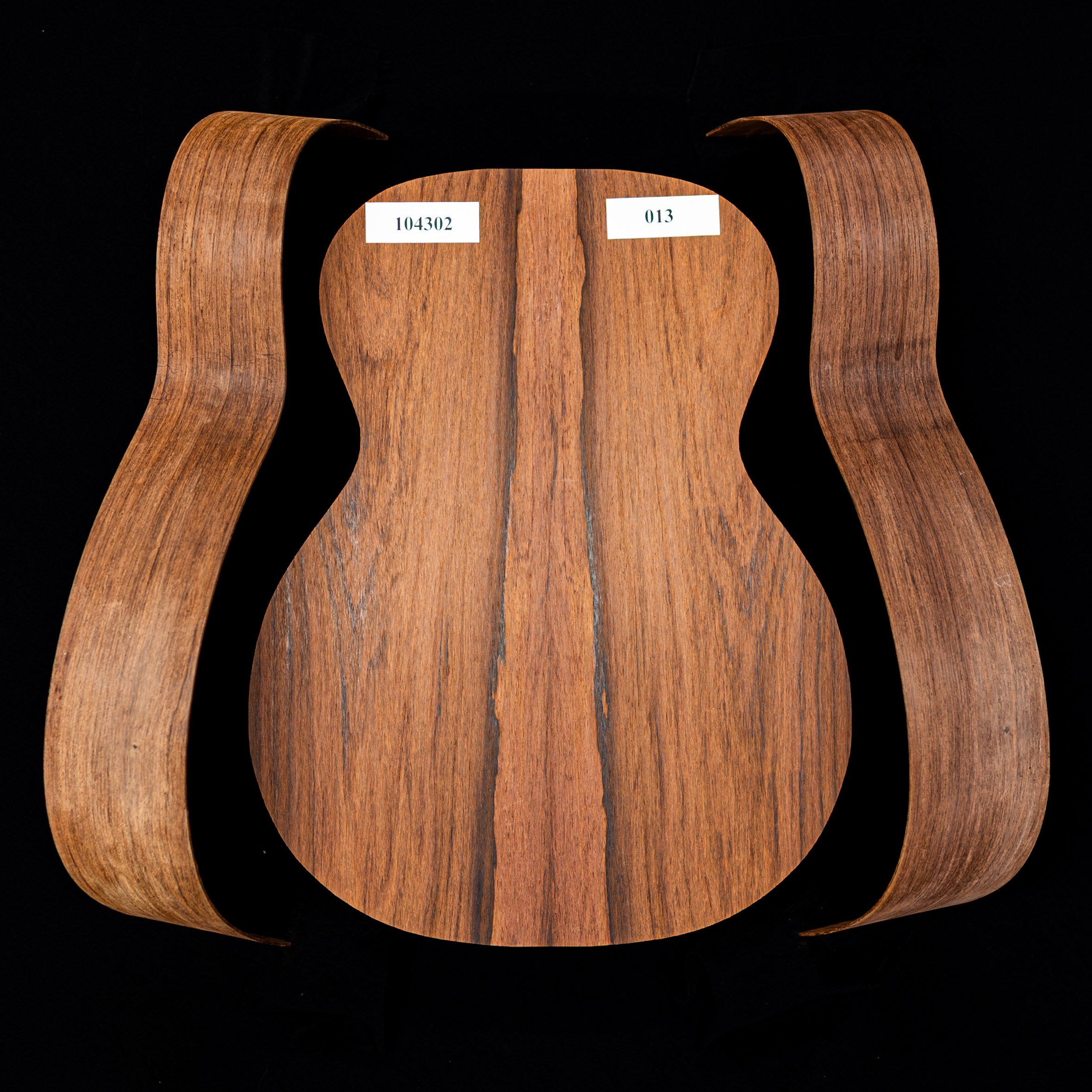 Madagaskar Palisander zusammengefügt und gebogenes Zargen-Set für OM Guitar – 013