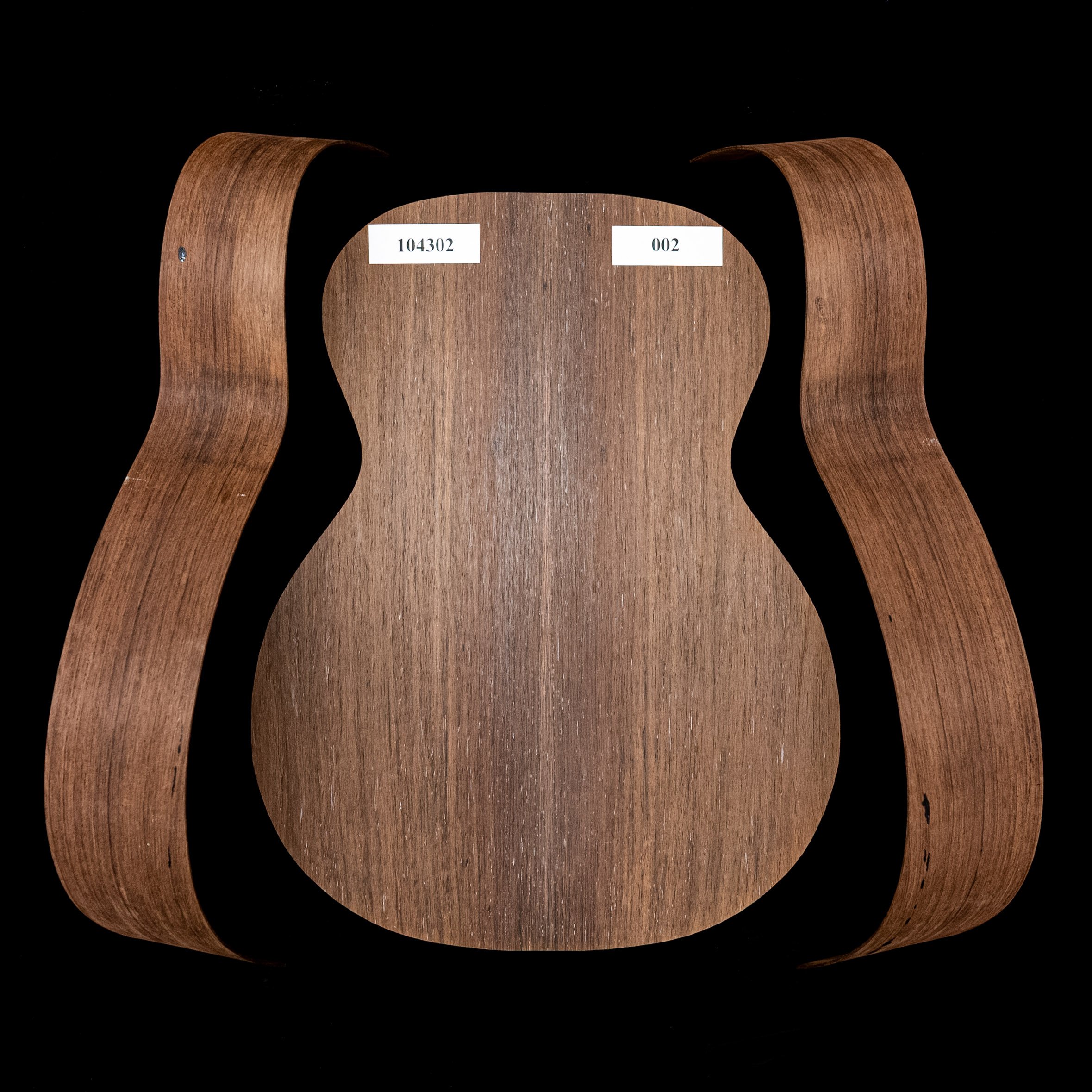 Madagaskar Palisander zusammengefügt und gebogenes Zargen-Set für OM Guitar – 002