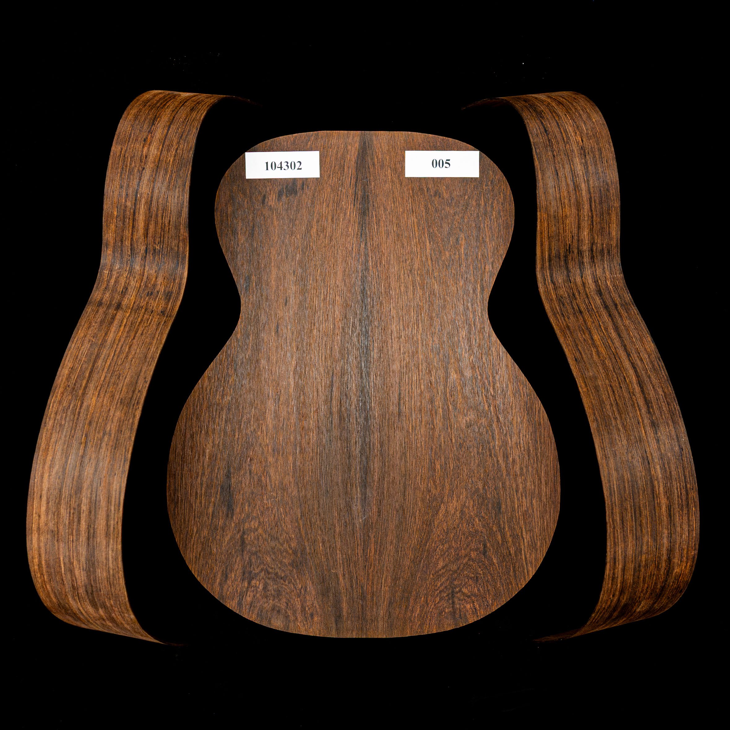 Madagaskar Palisander zusammengefügt und gebogenes Zargen-Set für OM Guitar – 005