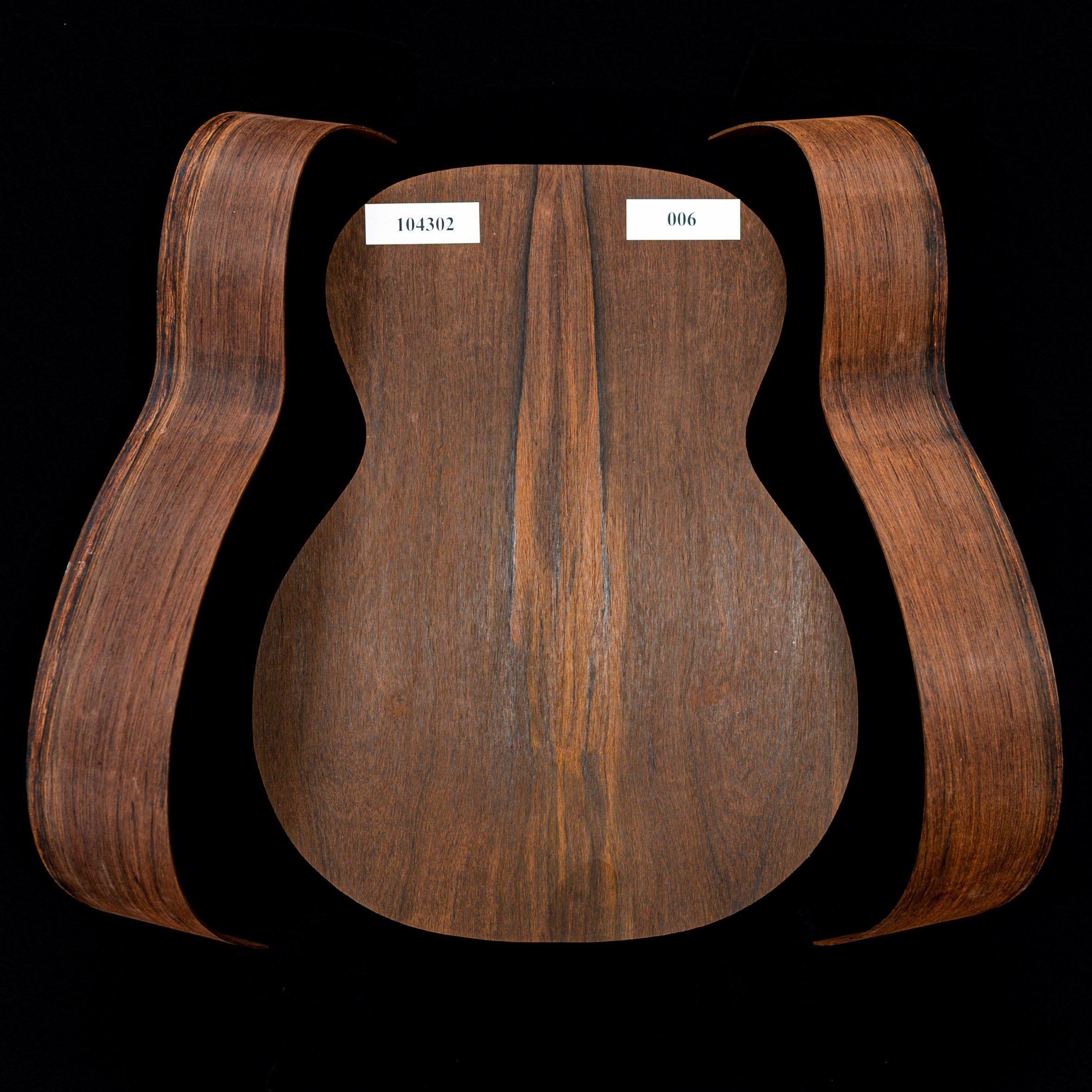 Madagaskar Palisander zusammengefügt und gebogenes Zargen-Set für OM Guitar – 006