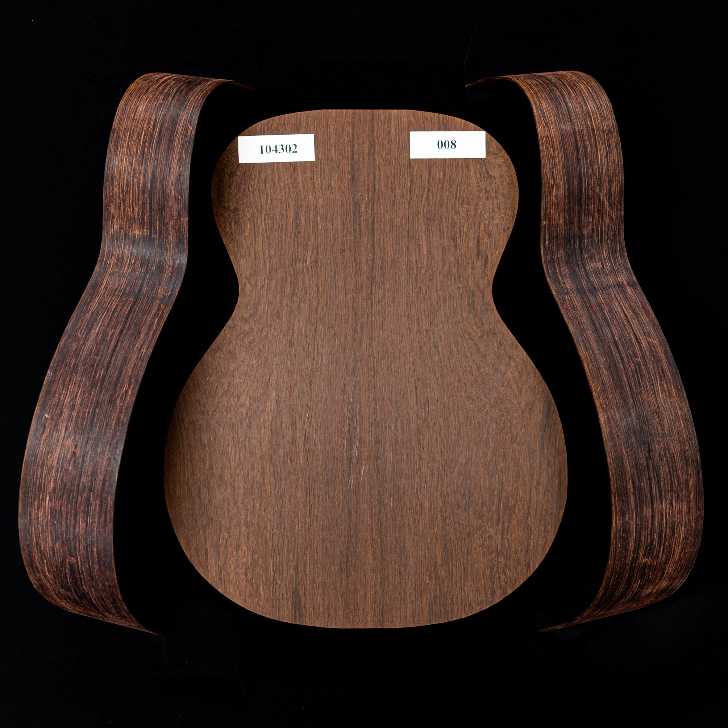 Madagaskar Palisander zusammengefügt und gebogenes Zargen-Set für OM Guitar – 008