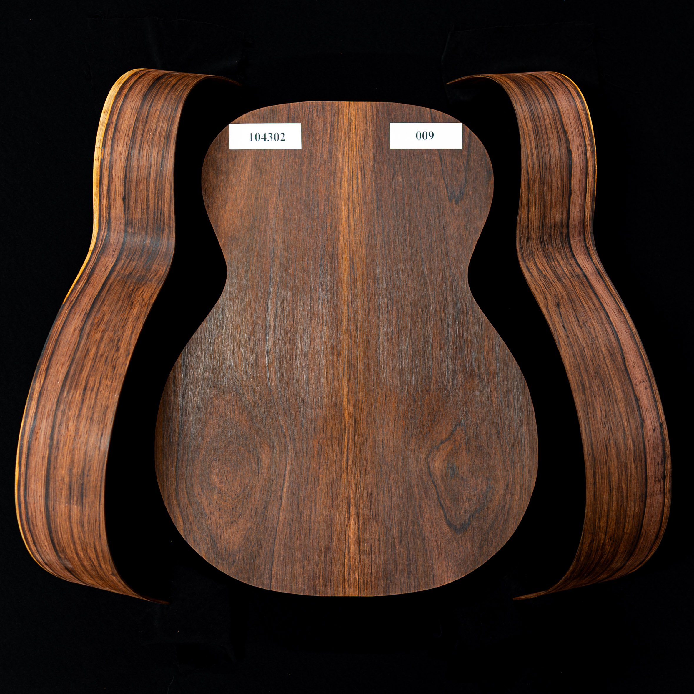 Madagaskar Palisander zusammengefügt und gebogenes Zargen-Set für OM Guitar – 009