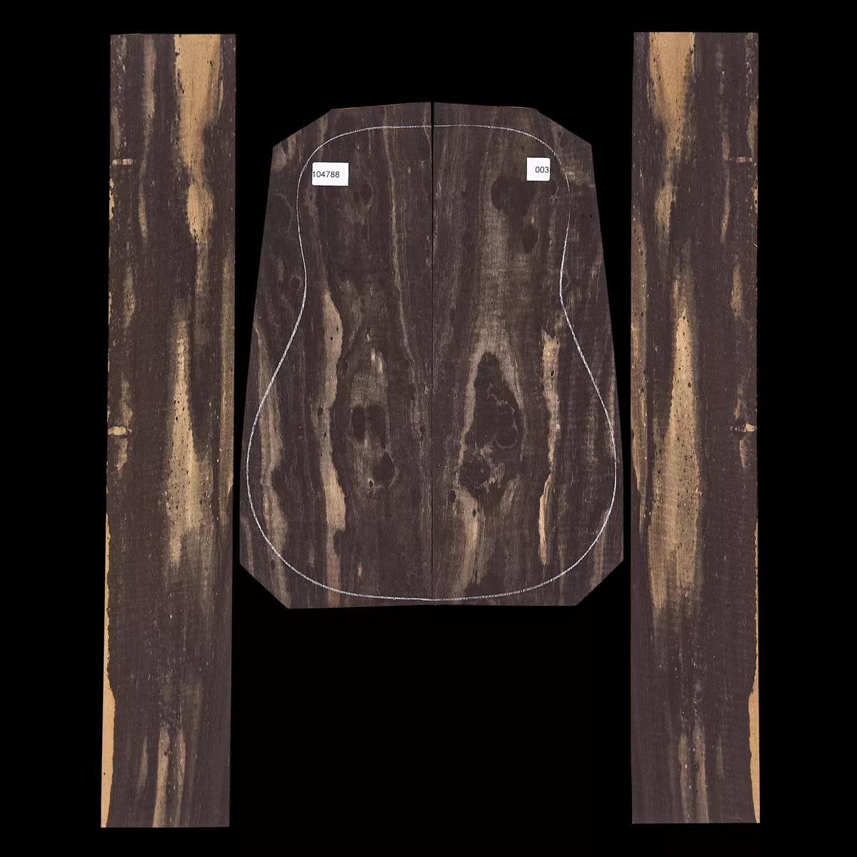 Crelicam Ebony Rücken- und Seitenset – 003 Crelicam Ebony Rücken- und Seitenset – 003