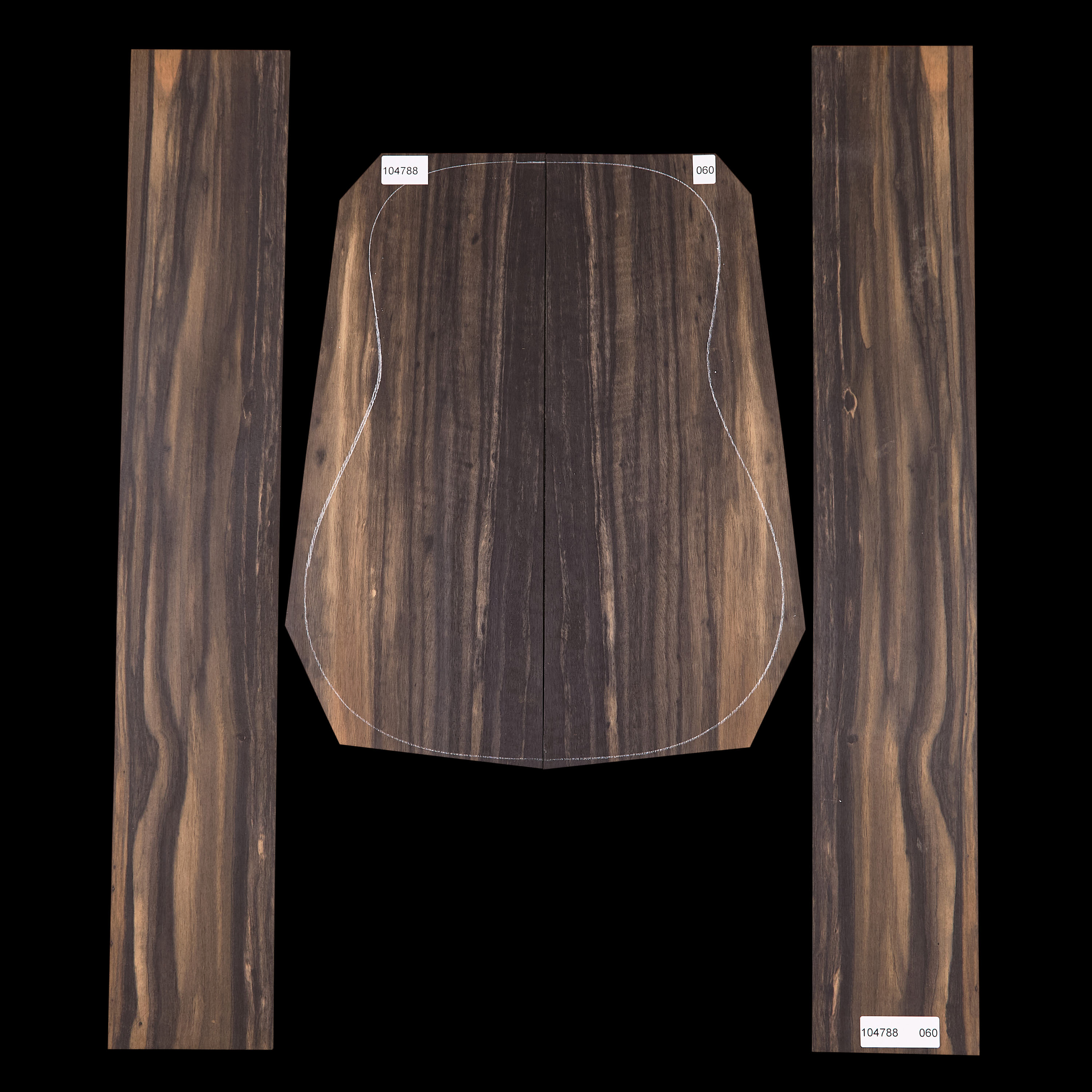 Crelicam Ebony Rücken- und Zargen-Set – 060