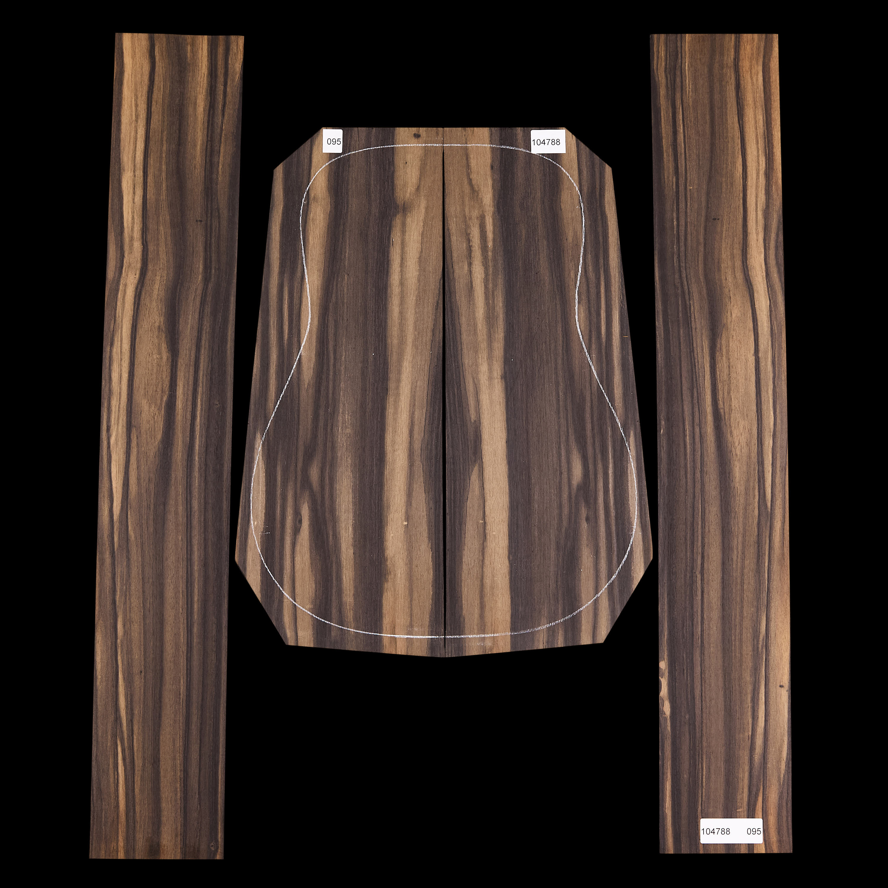 Crelicam Ebony Rücken- und Zargen-Set – 0,095