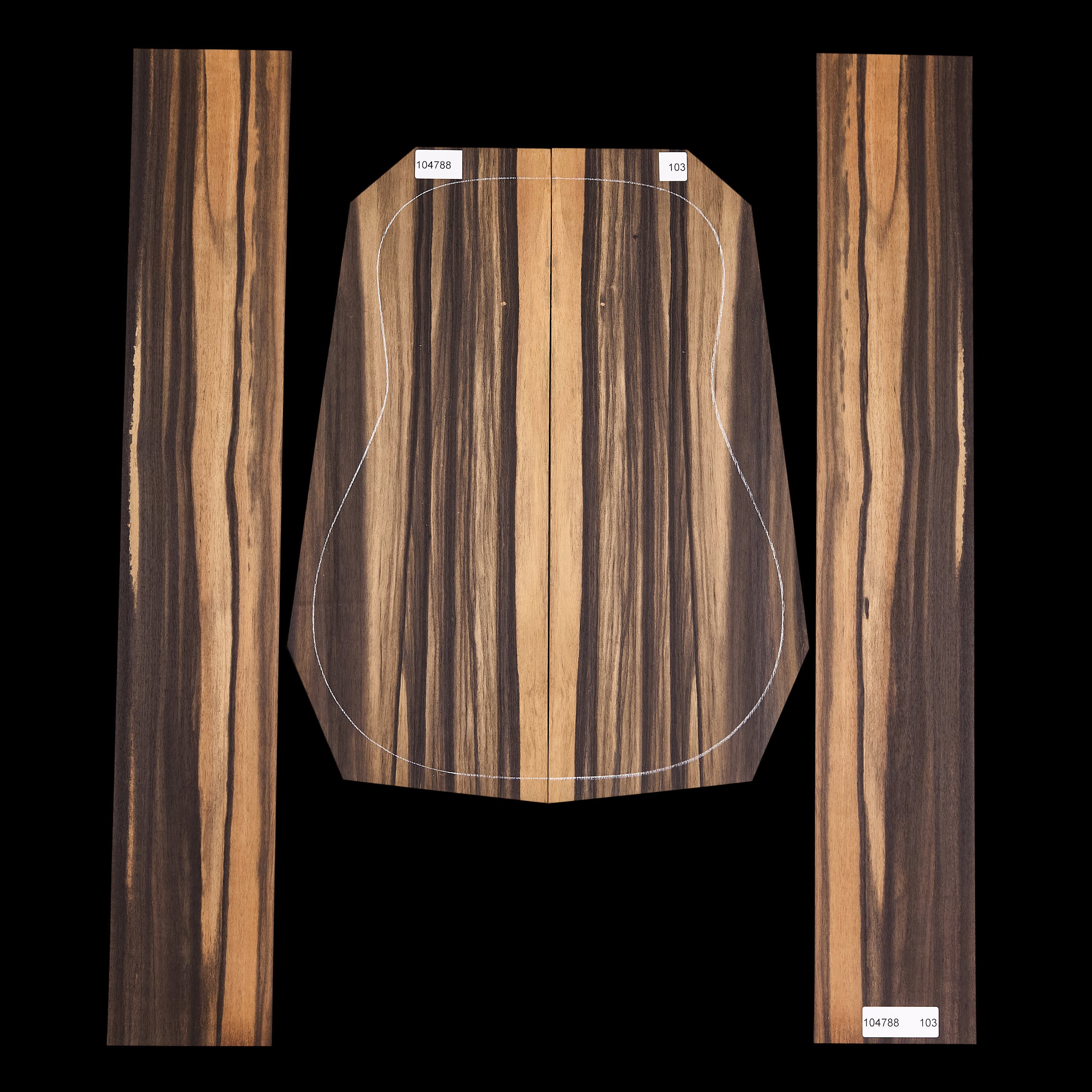 Crelicam Ebony Rücken- und Zargen-Set – 103