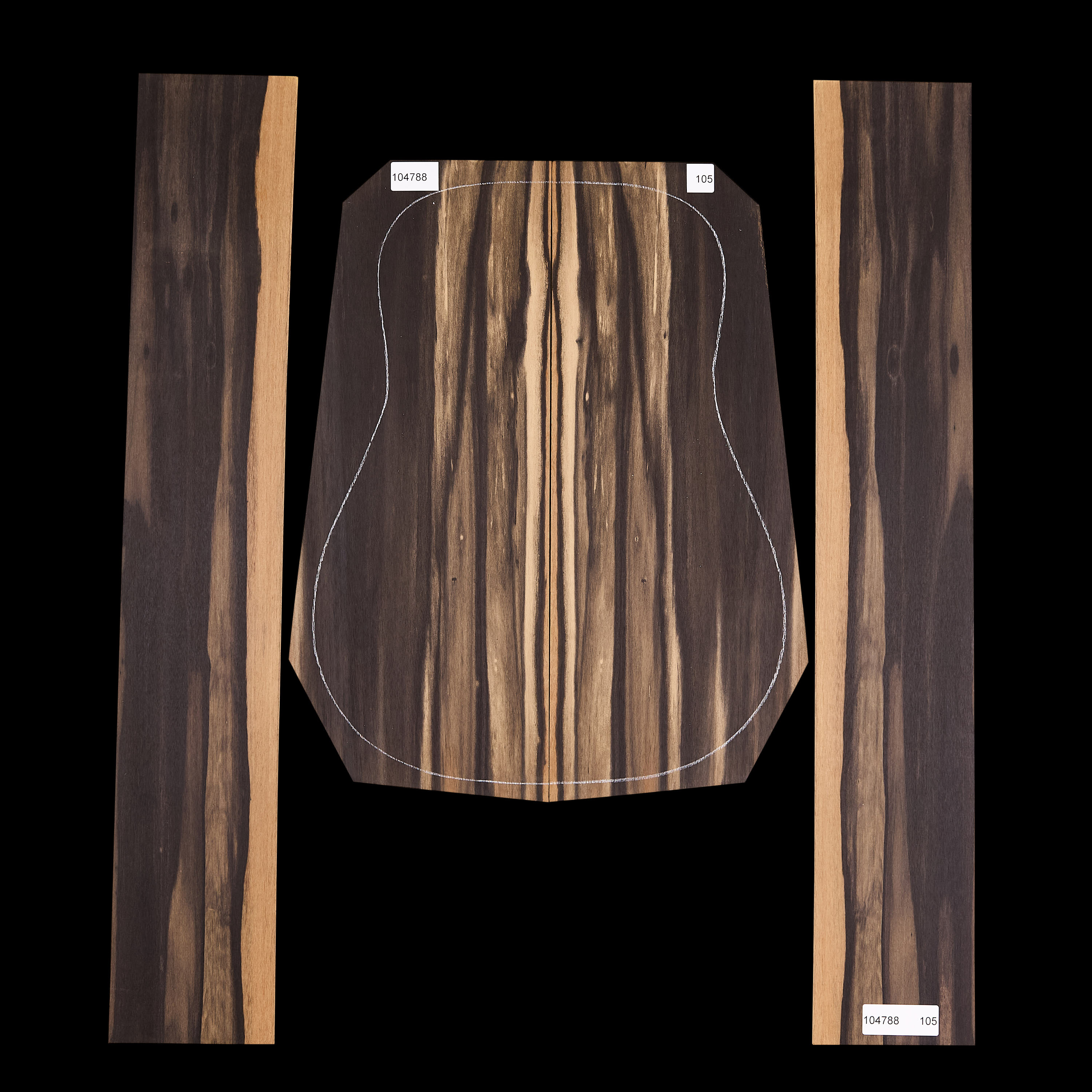 Crelicam Ebony Rücken- und Zargen-Set – 105