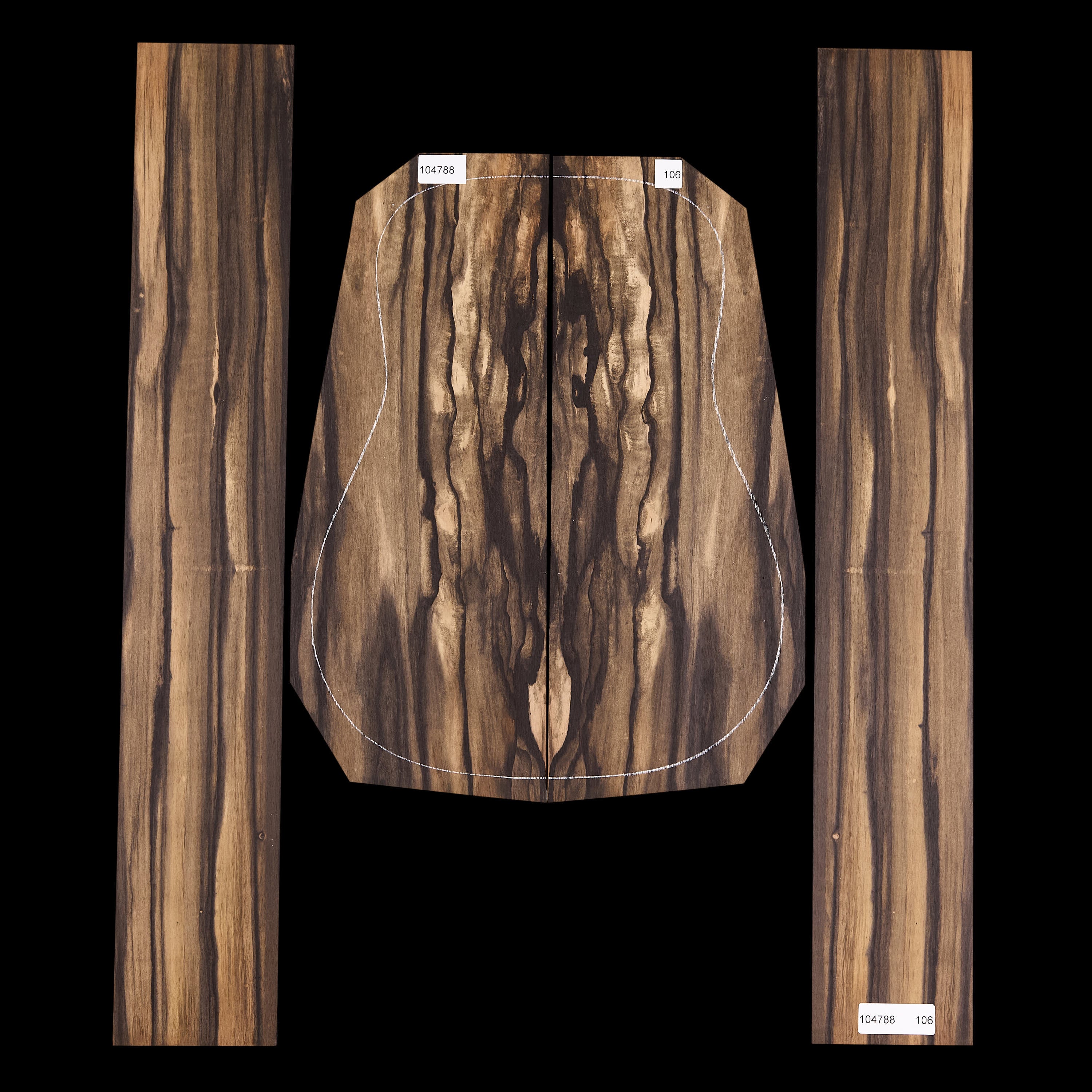 Crelicam Ebony Rücken- und Zargen-Set – 106
