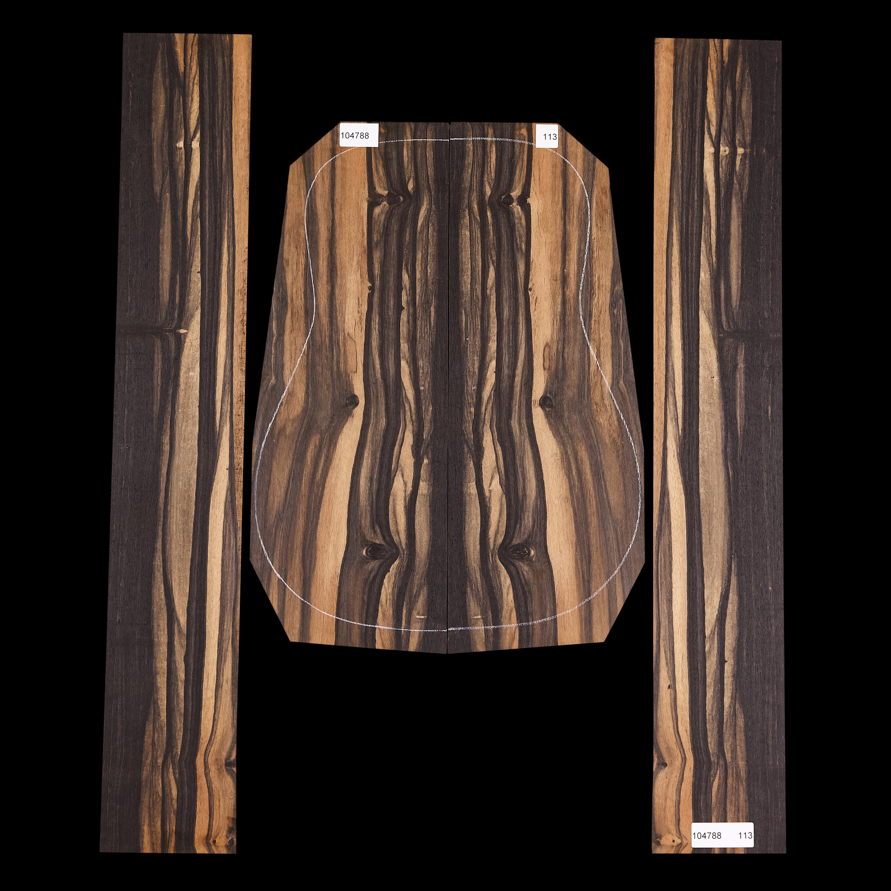Crelicam Ebony Rücken- und Zargen-Set – 113