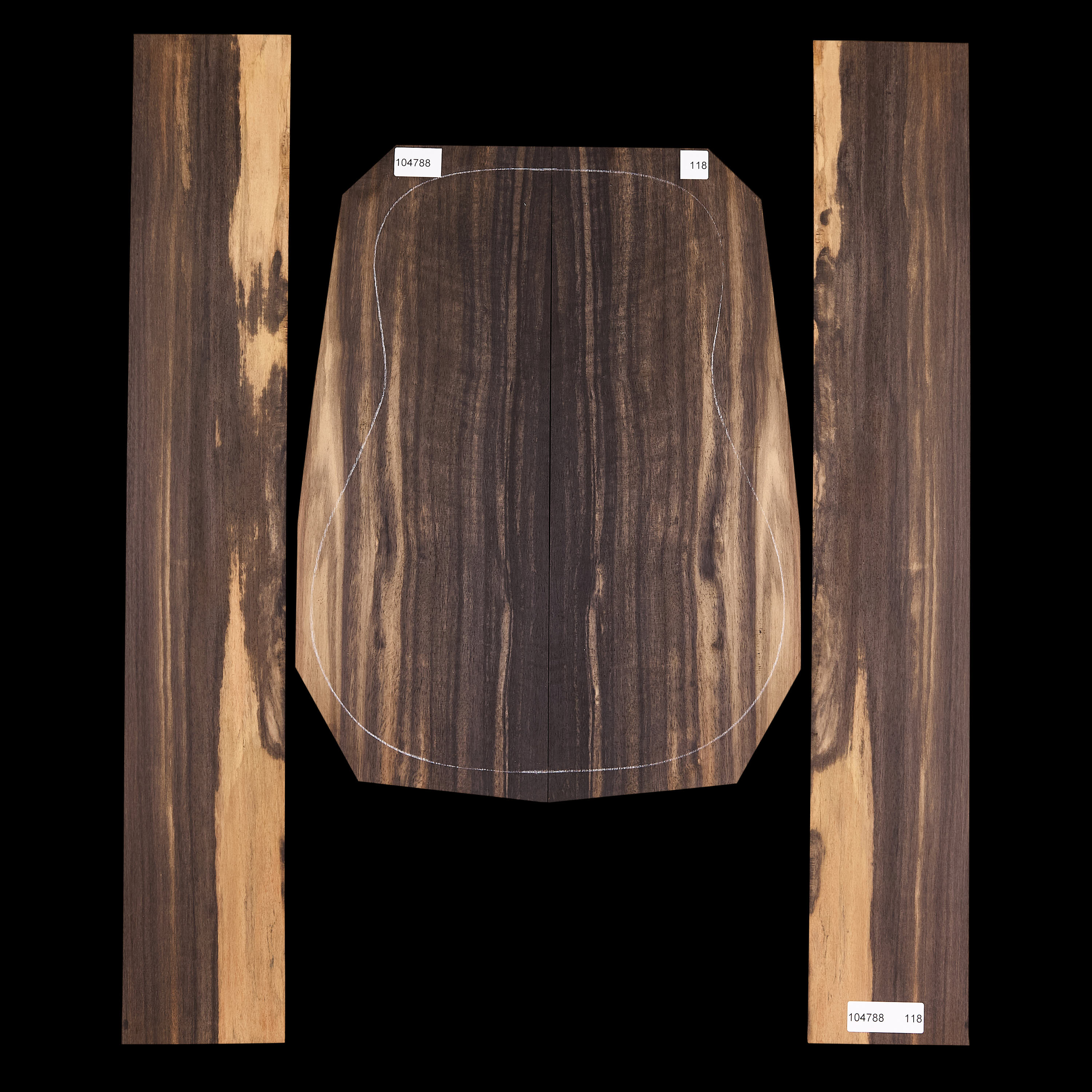 Crelicam Ebony Rücken- und Zargen-Set – 118