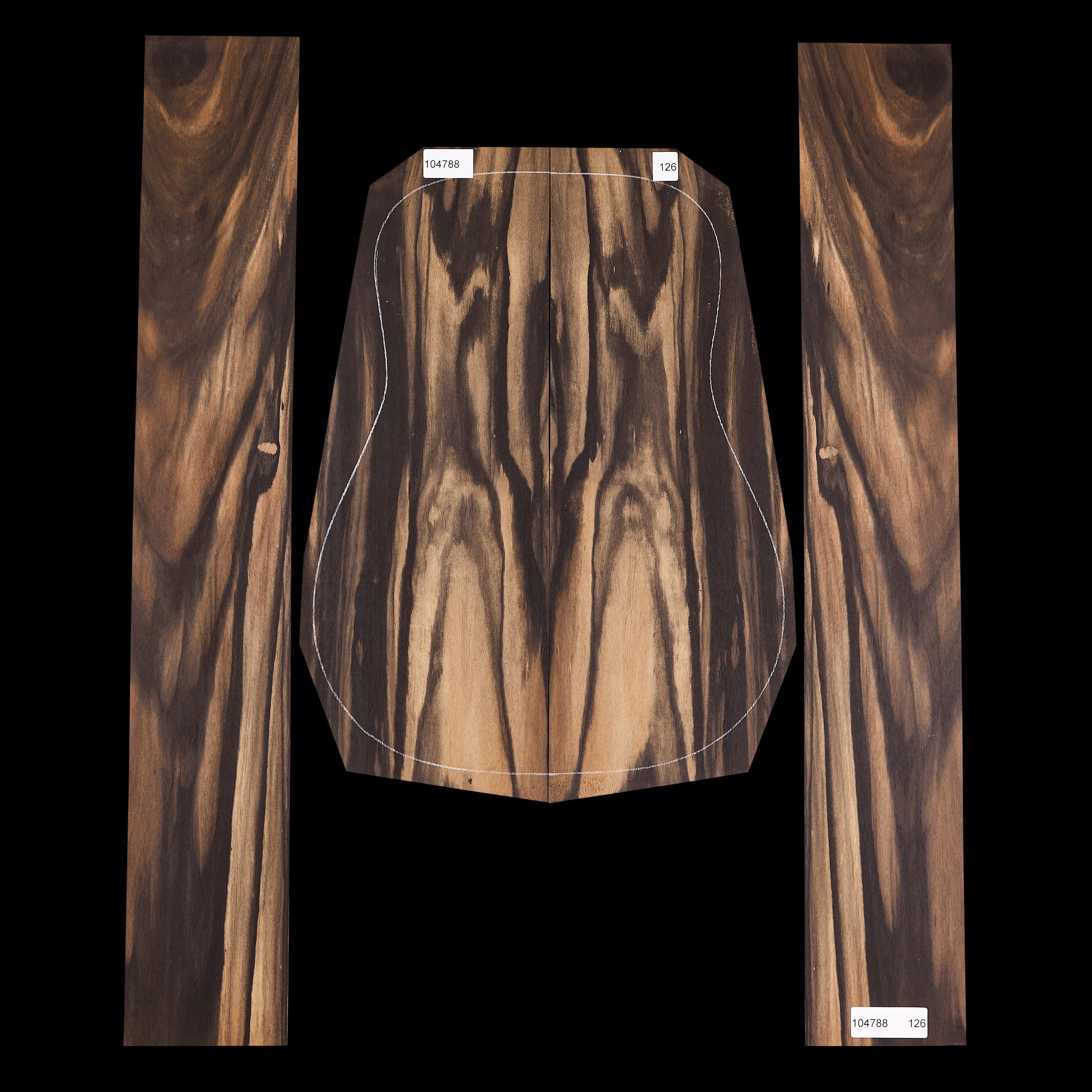 Crelicam Ebony Rücken- und Zargen-Set – 126