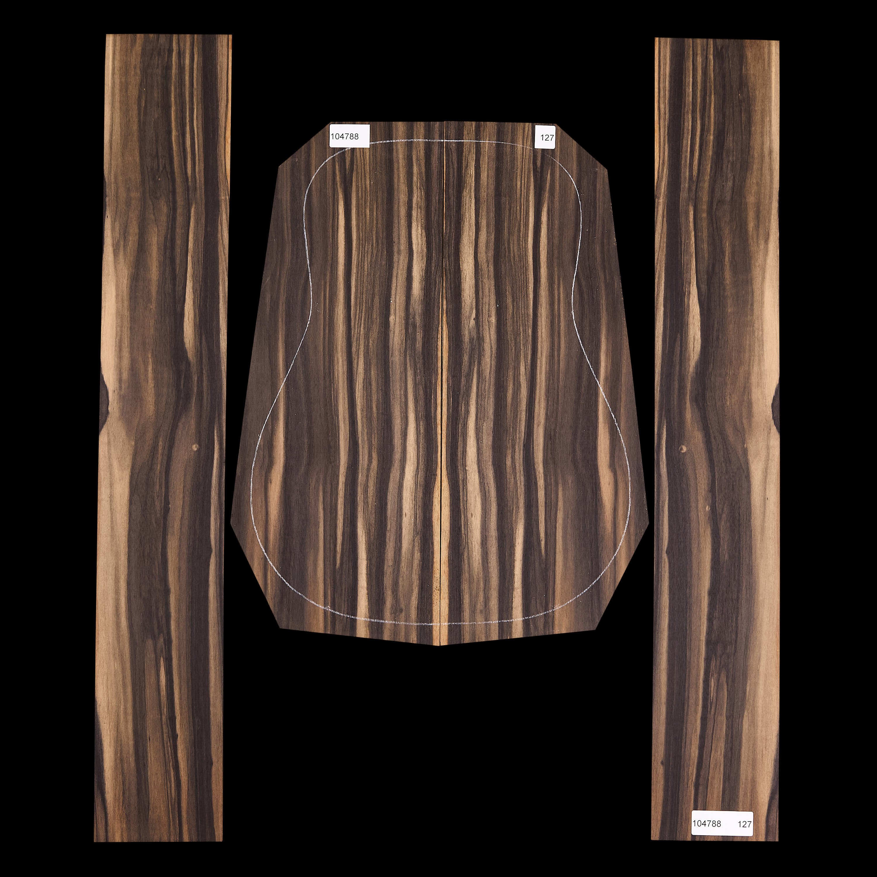 Crelicam Ebony Rücken- und Zargen-Set – 127