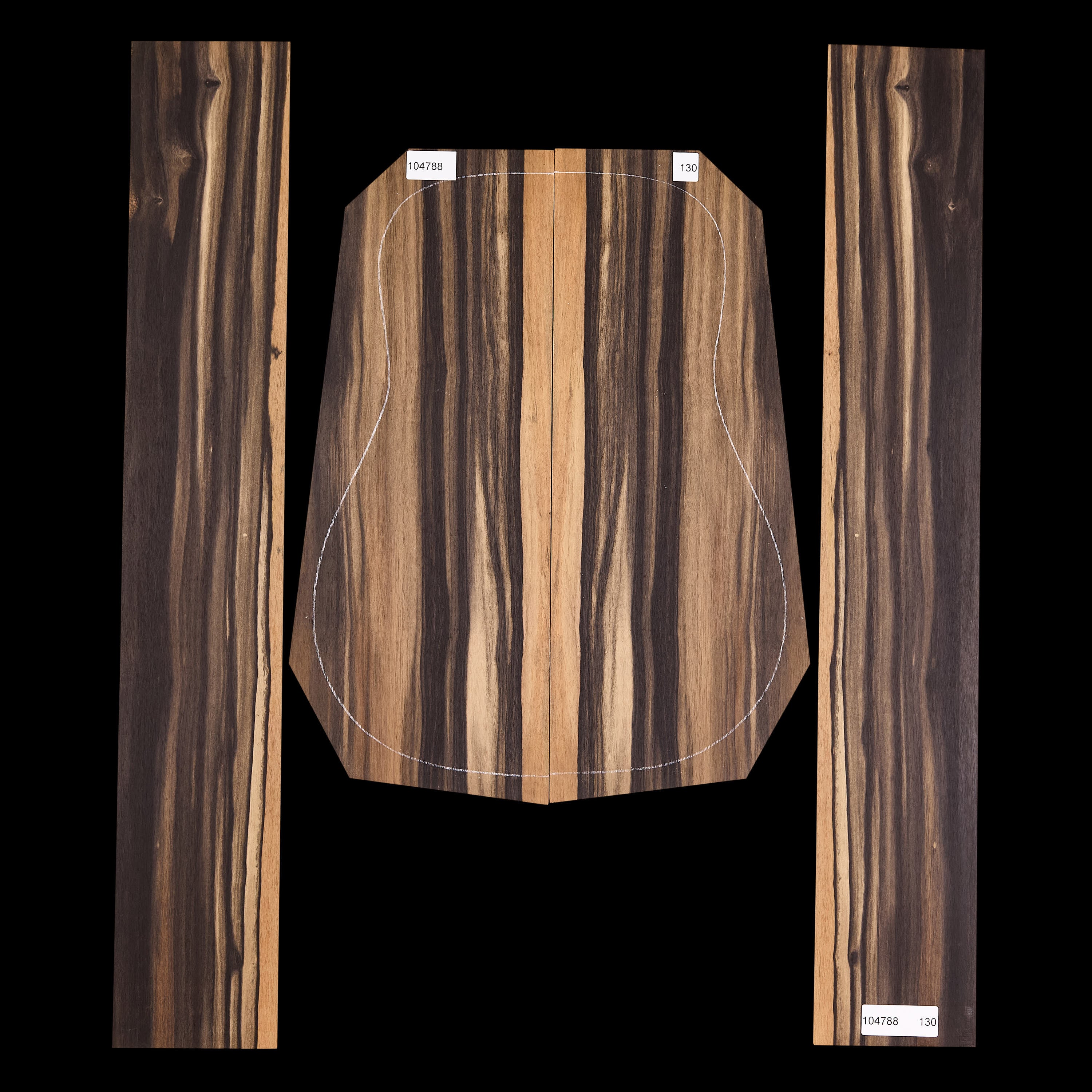 Crelicam Ebony Rücken- und Zargen-Set – 130