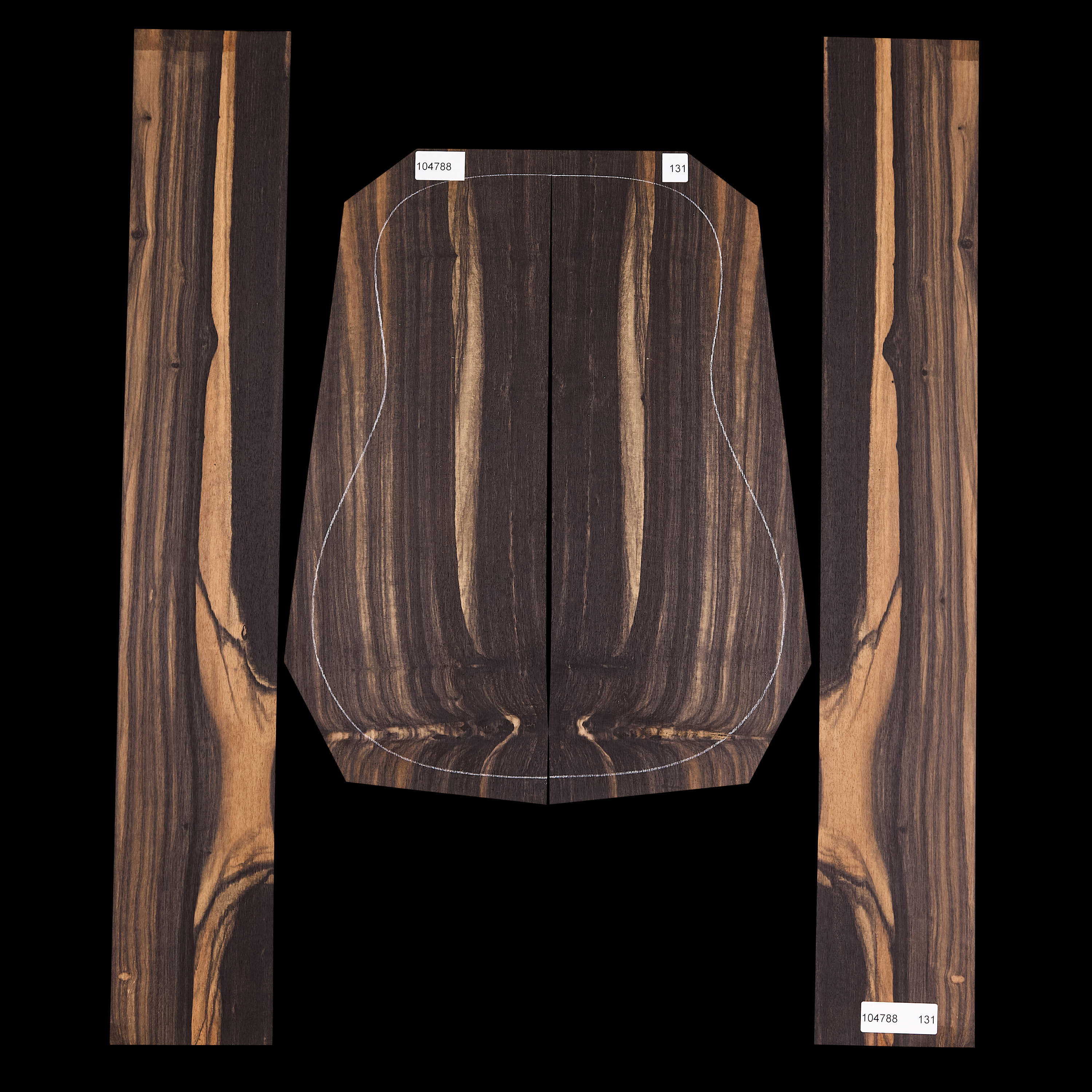 Crelicam Ebony Rücken- und Zargen-Set – 131