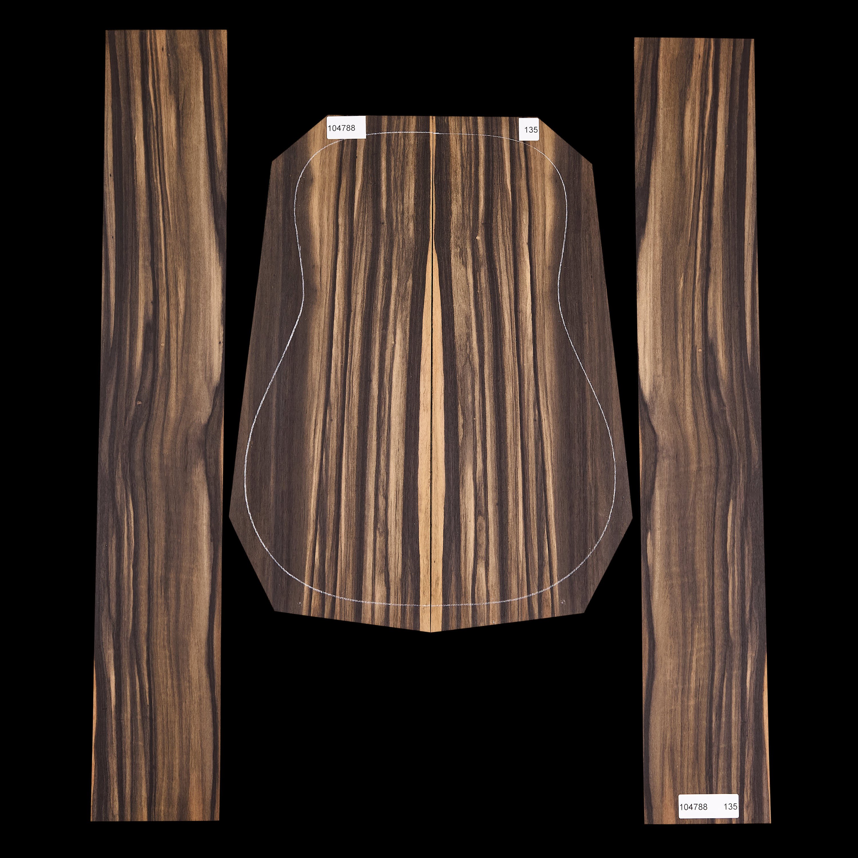 Crelicam Ebony Rücken- und Zargen-Set – 135