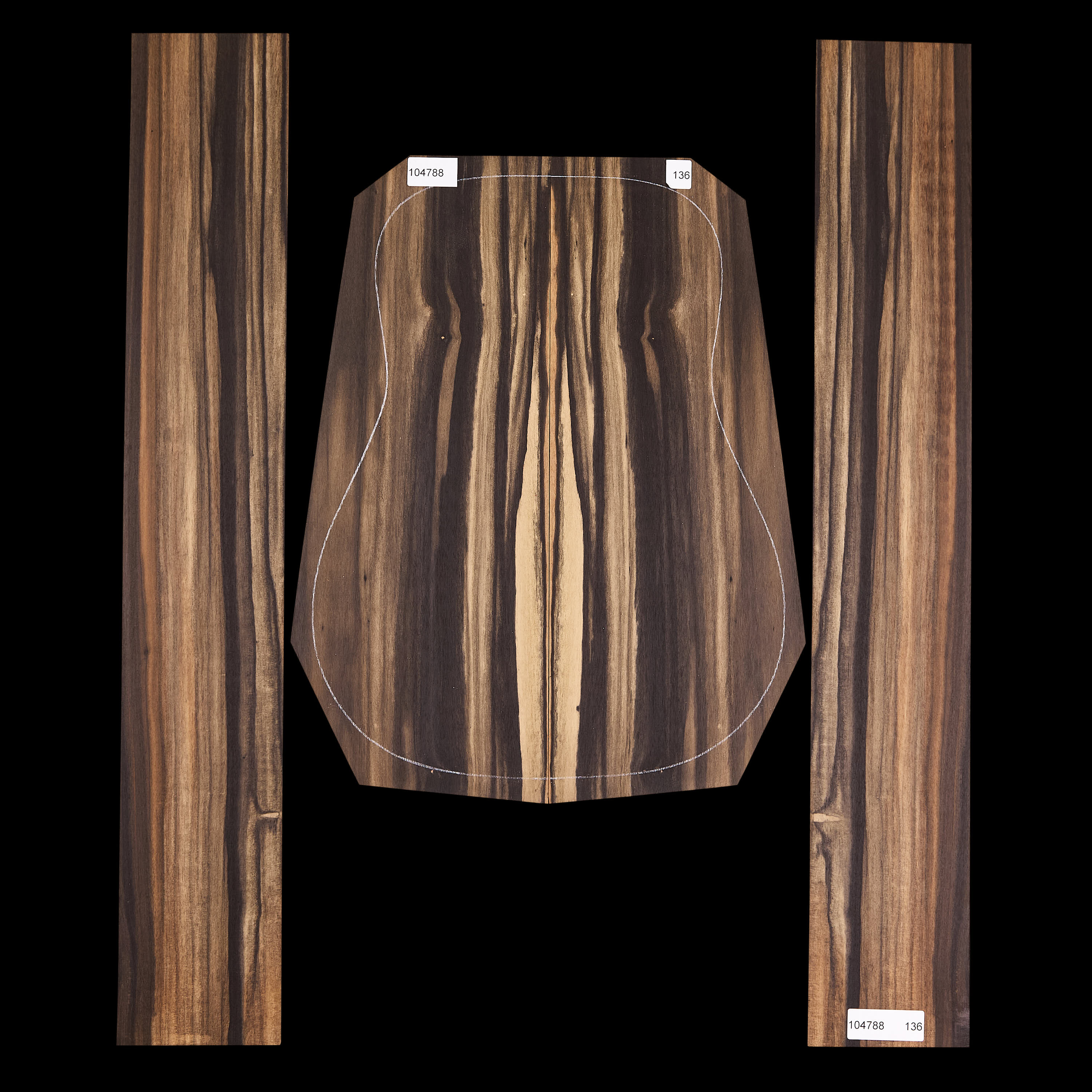 Crelicam Ebony Rücken- und Zargen-Set – 136