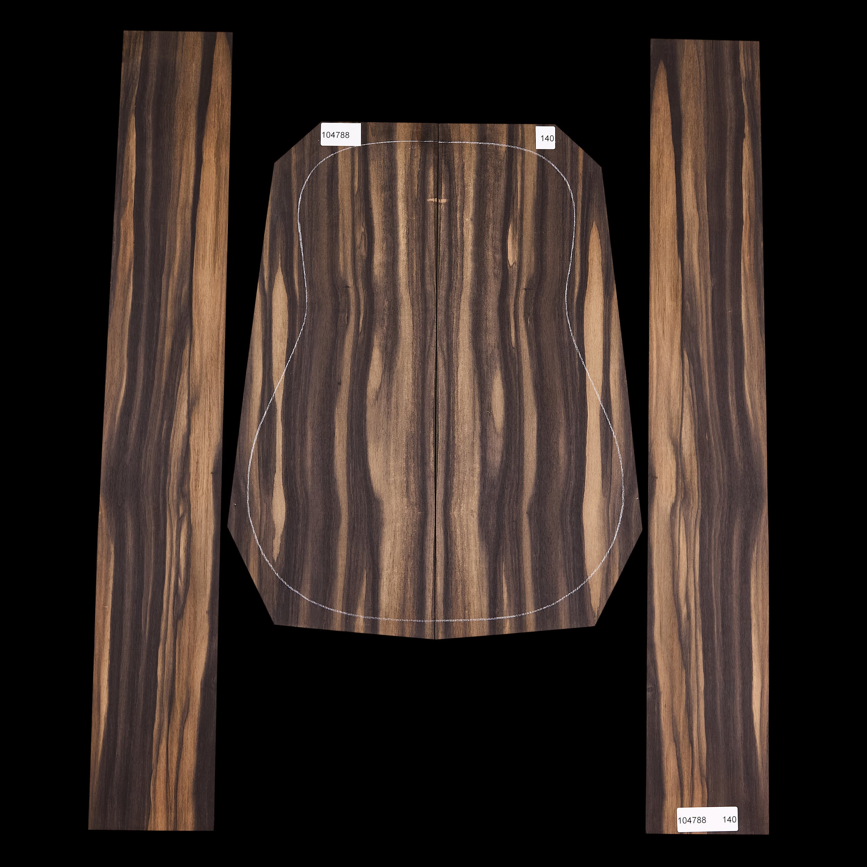 Crelicam Ebony Rücken- und Zargen-Set – 140