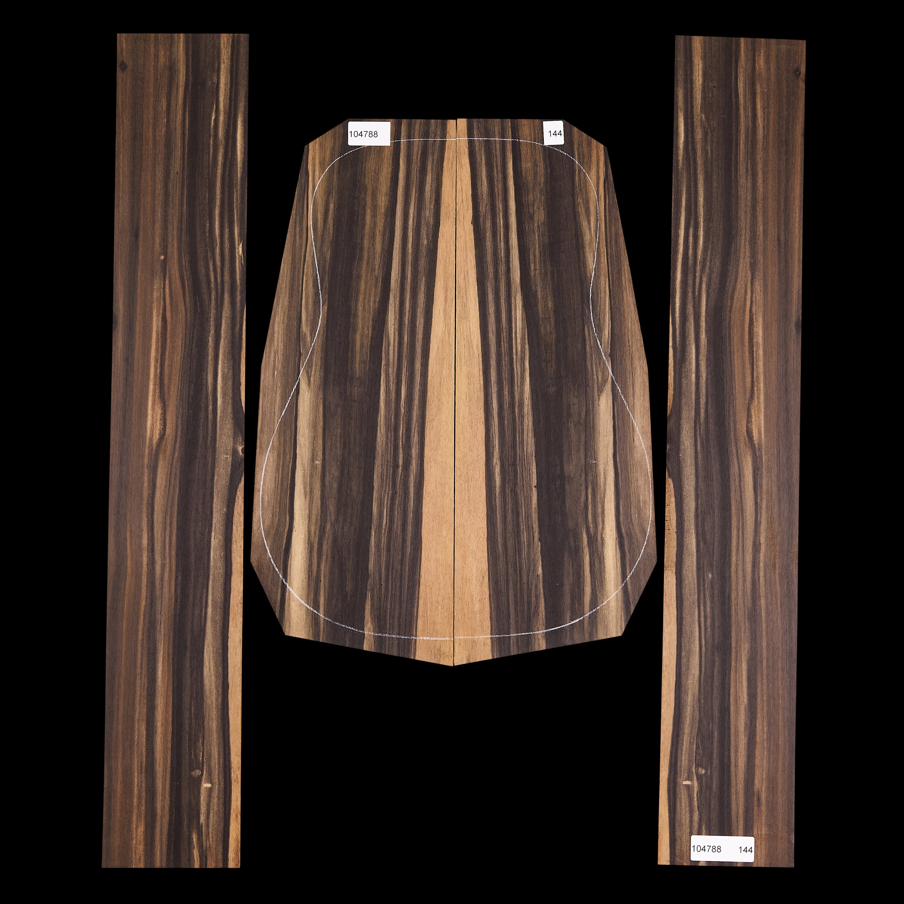 Crelicam Ebony Rücken- und Zargen-Set – 144