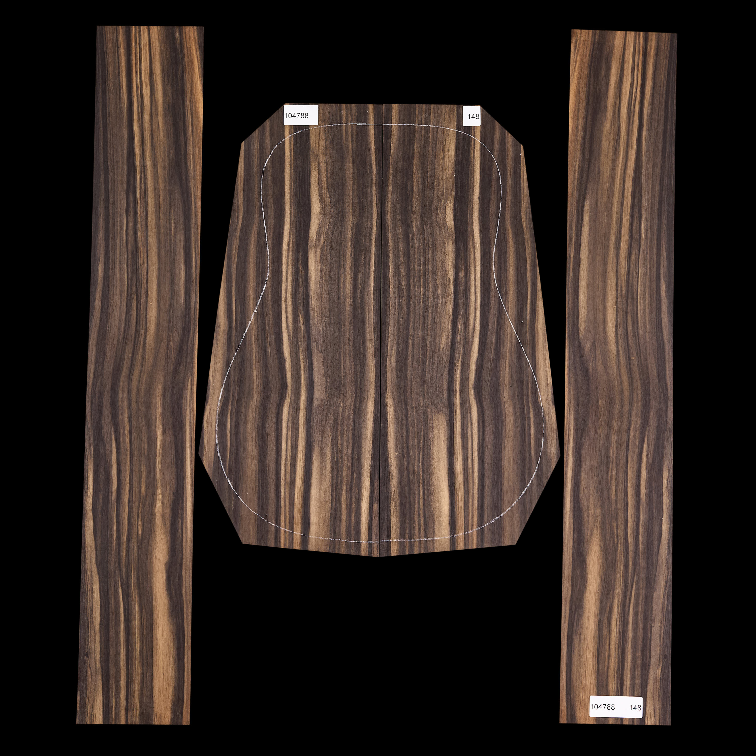 Crelicam Ebony Rücken- und Zargen-Set – 148