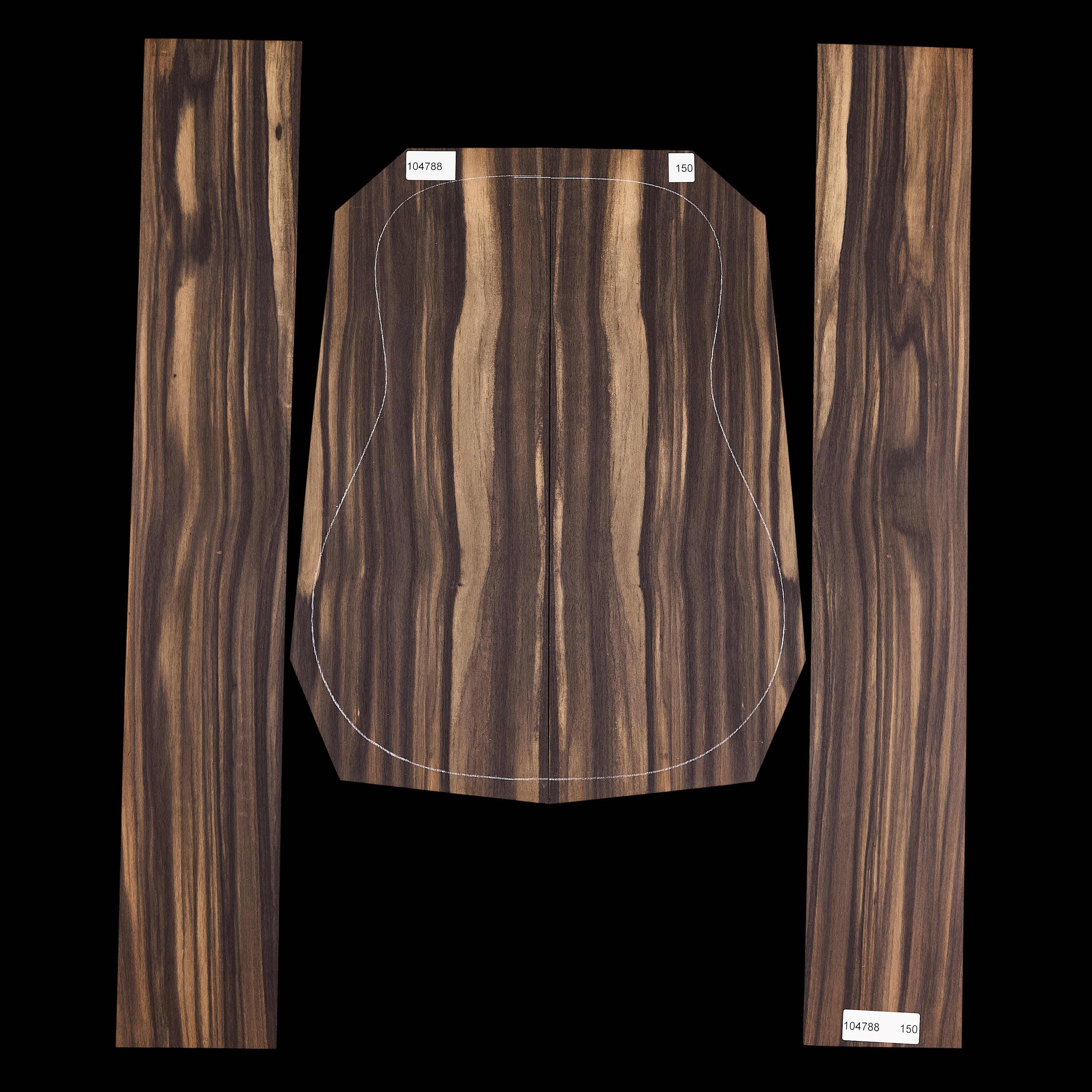 Crelicam Ebony Rücken- und Zargen-Set – 150