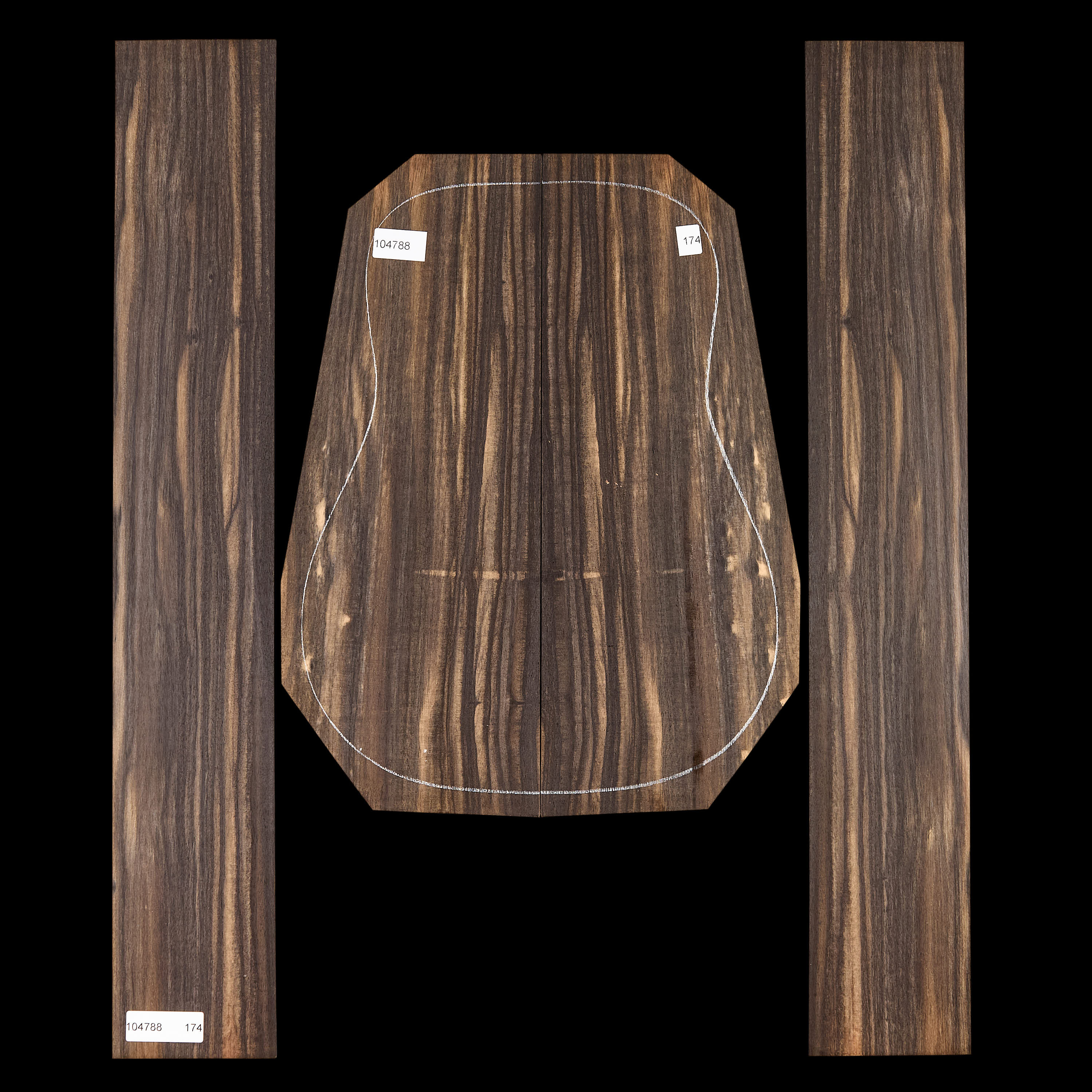 Crelicam Ebony Back + Side Set - 174