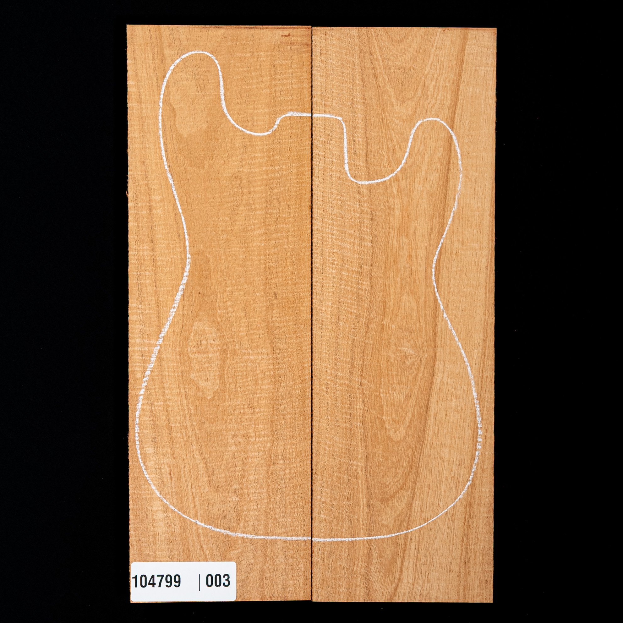 Honduran Mahagoni-Tropftop mit Fiddleback – 003