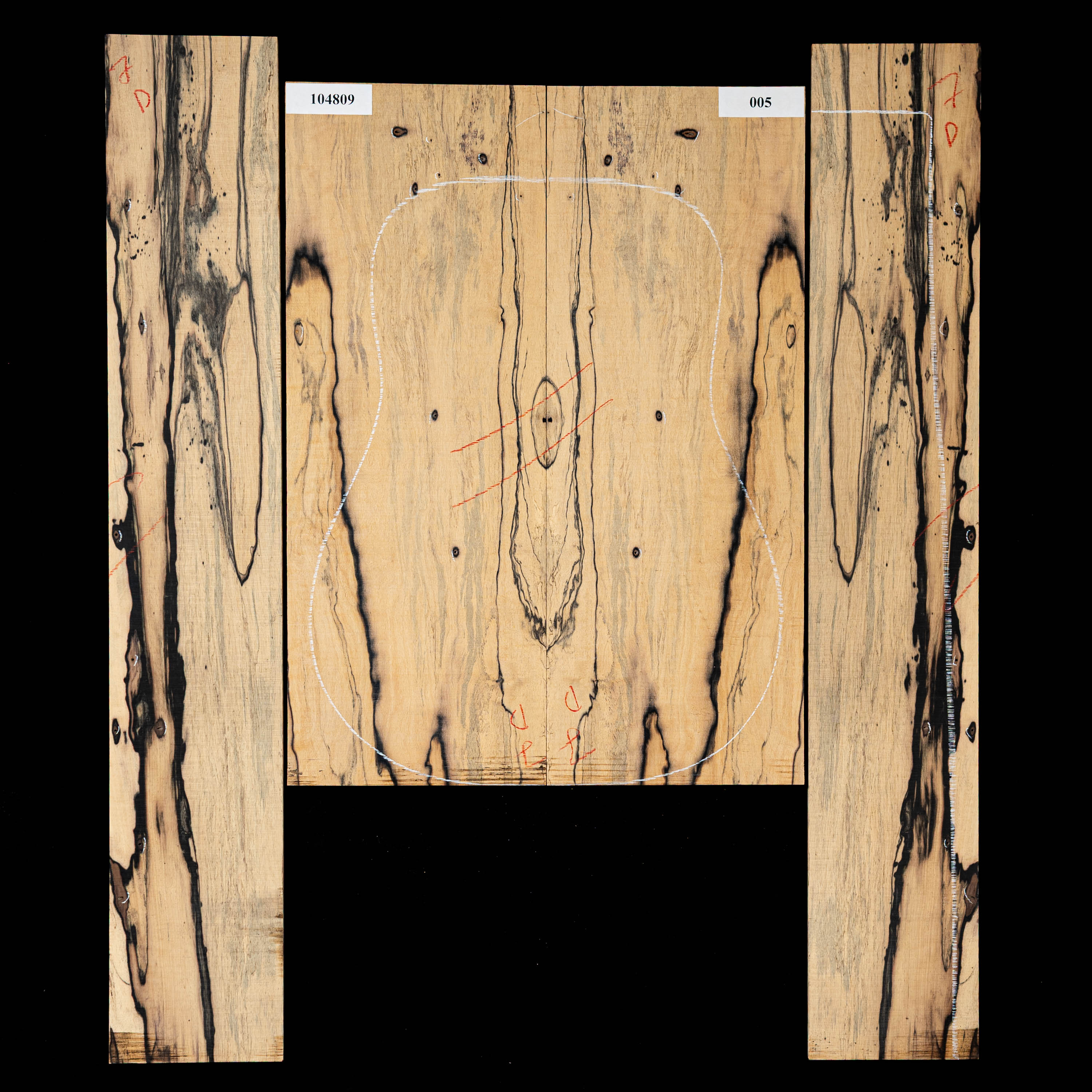 Boden + Zargen-Set aus Pale-Moon-Ebenholz – 005