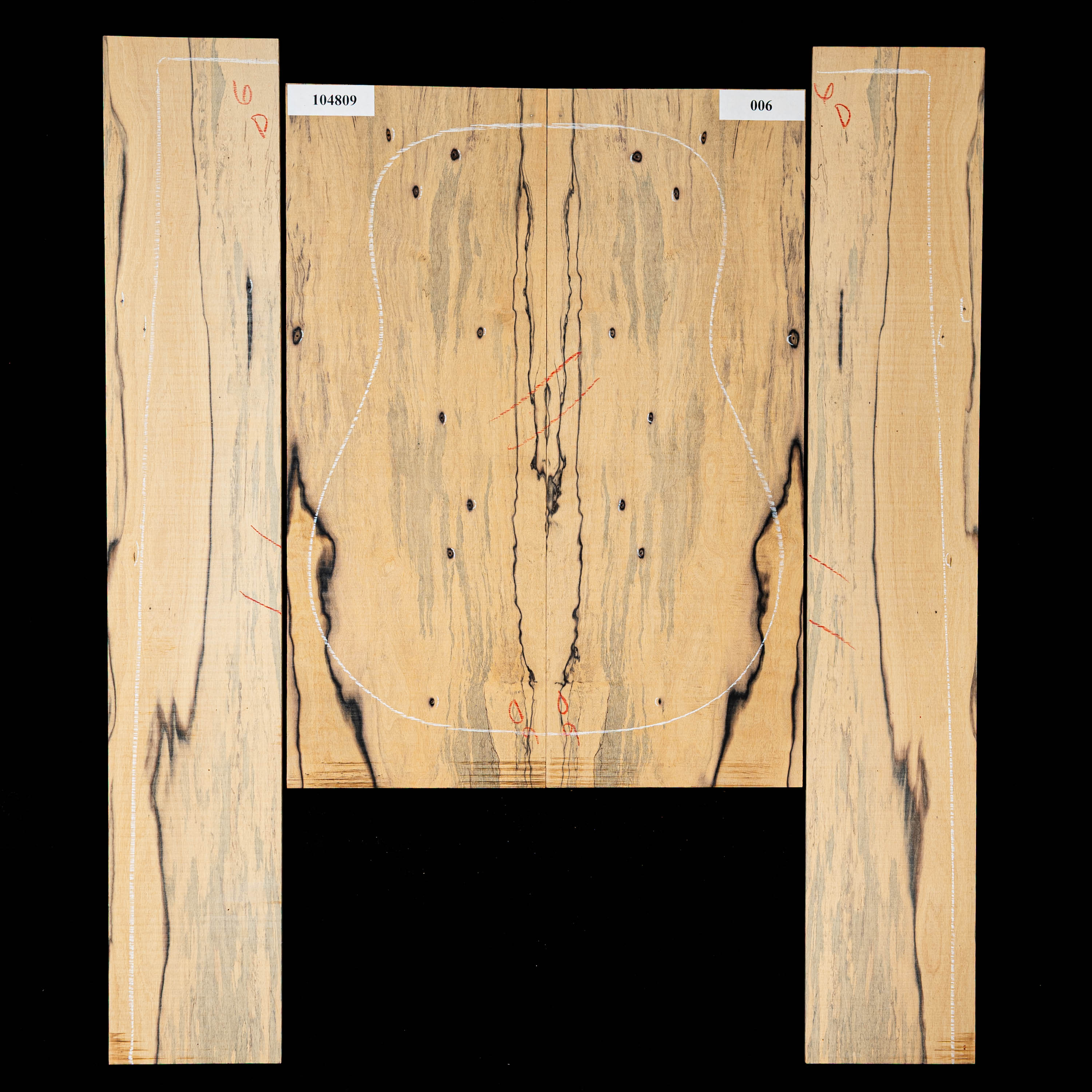 Boden + Zargen-Set aus Pale-Moon-Ebenholz – 006