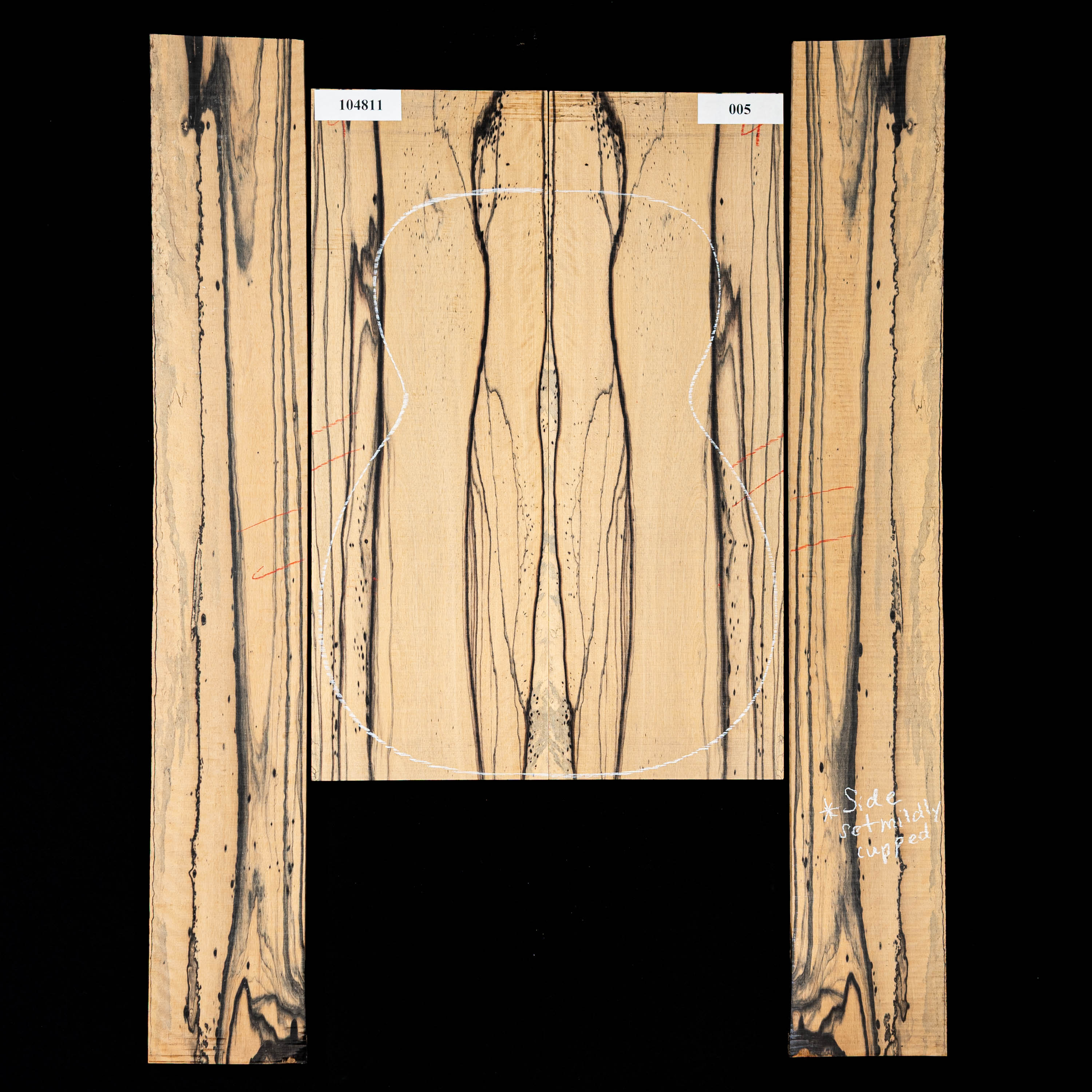 Boden + Zargen-Set aus Pale-Moon-Ebenholz – 005