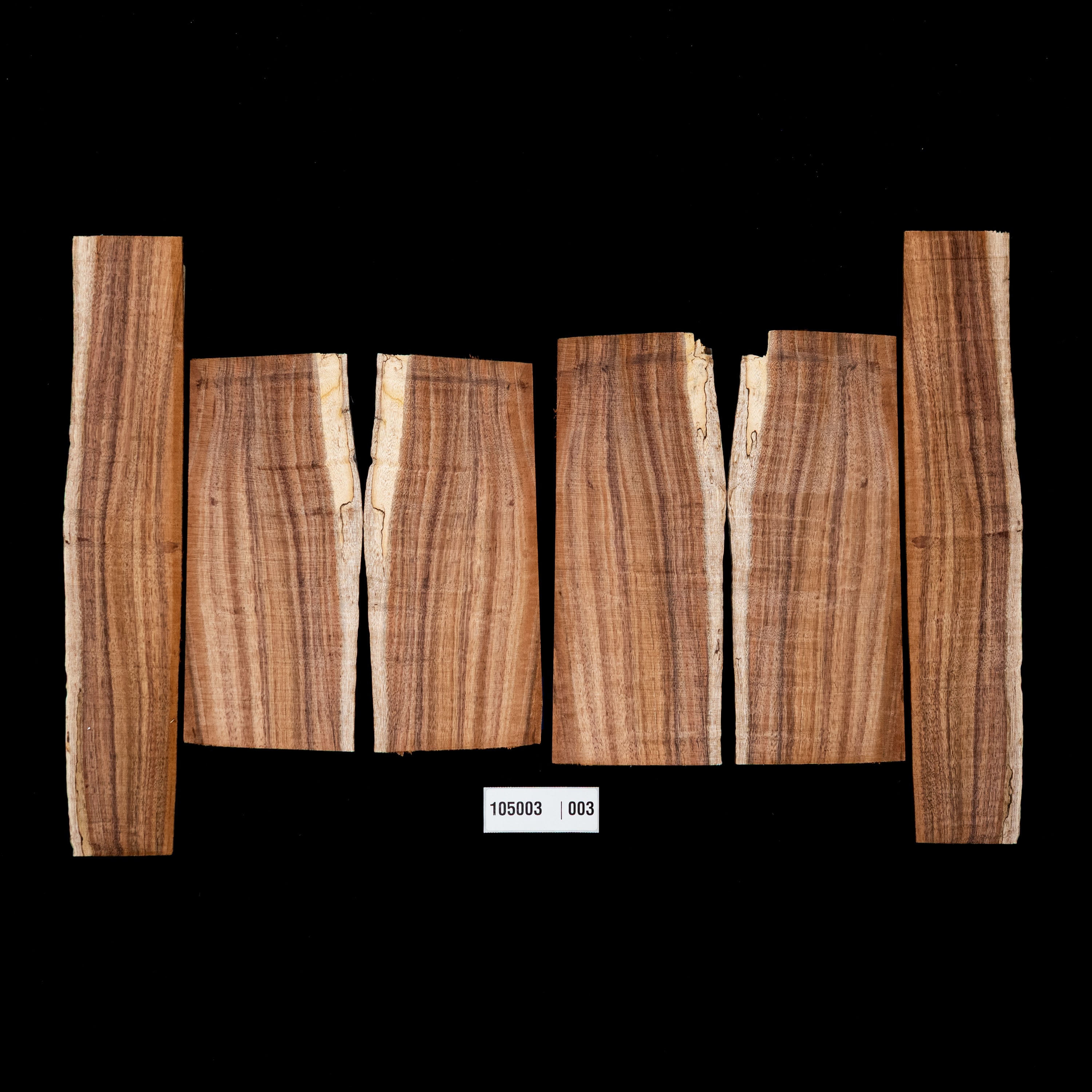Flame Koa Top + Back + Side Set for Tenor Ukulele - 003