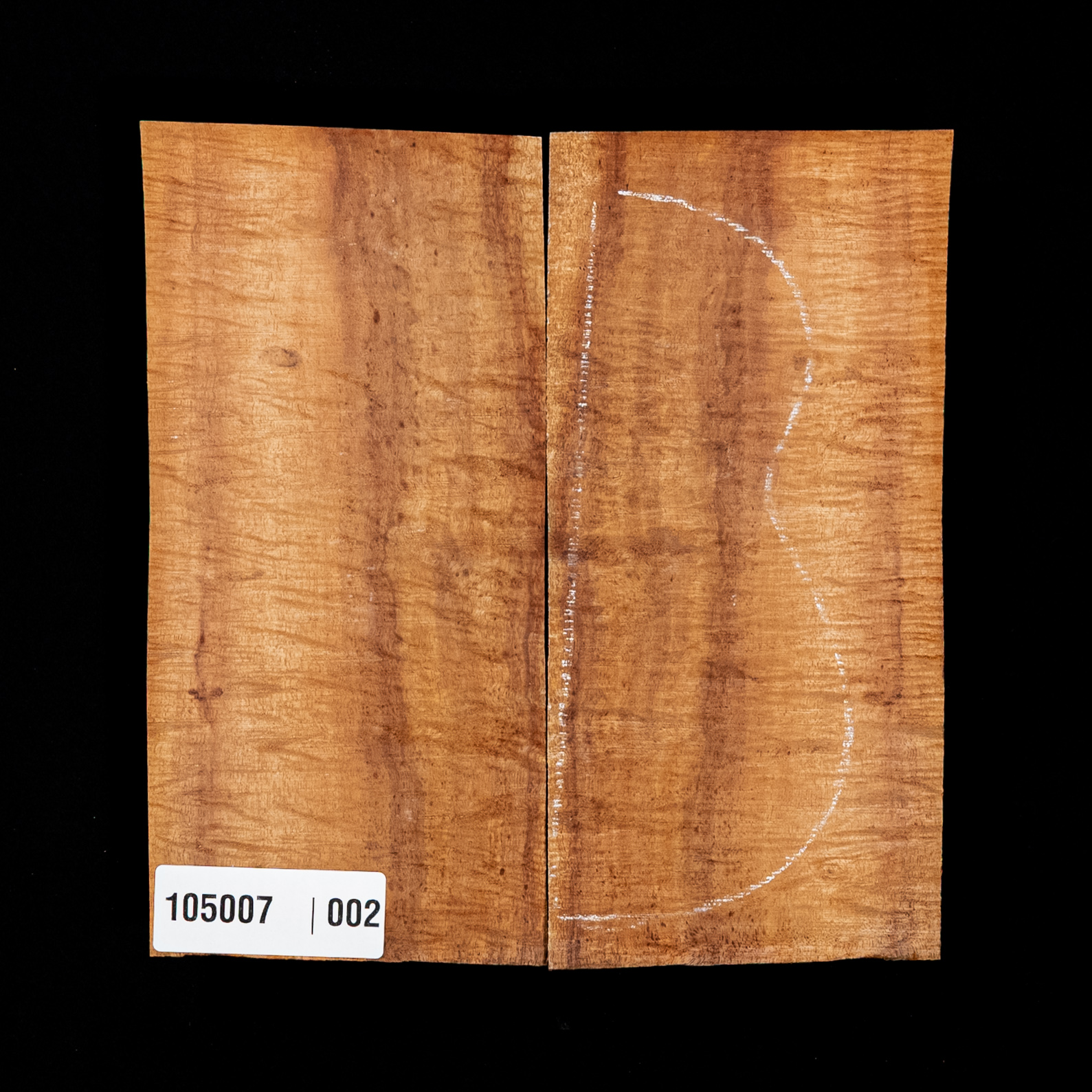 Flame Koa Top Set for Concert Ukulele - 002