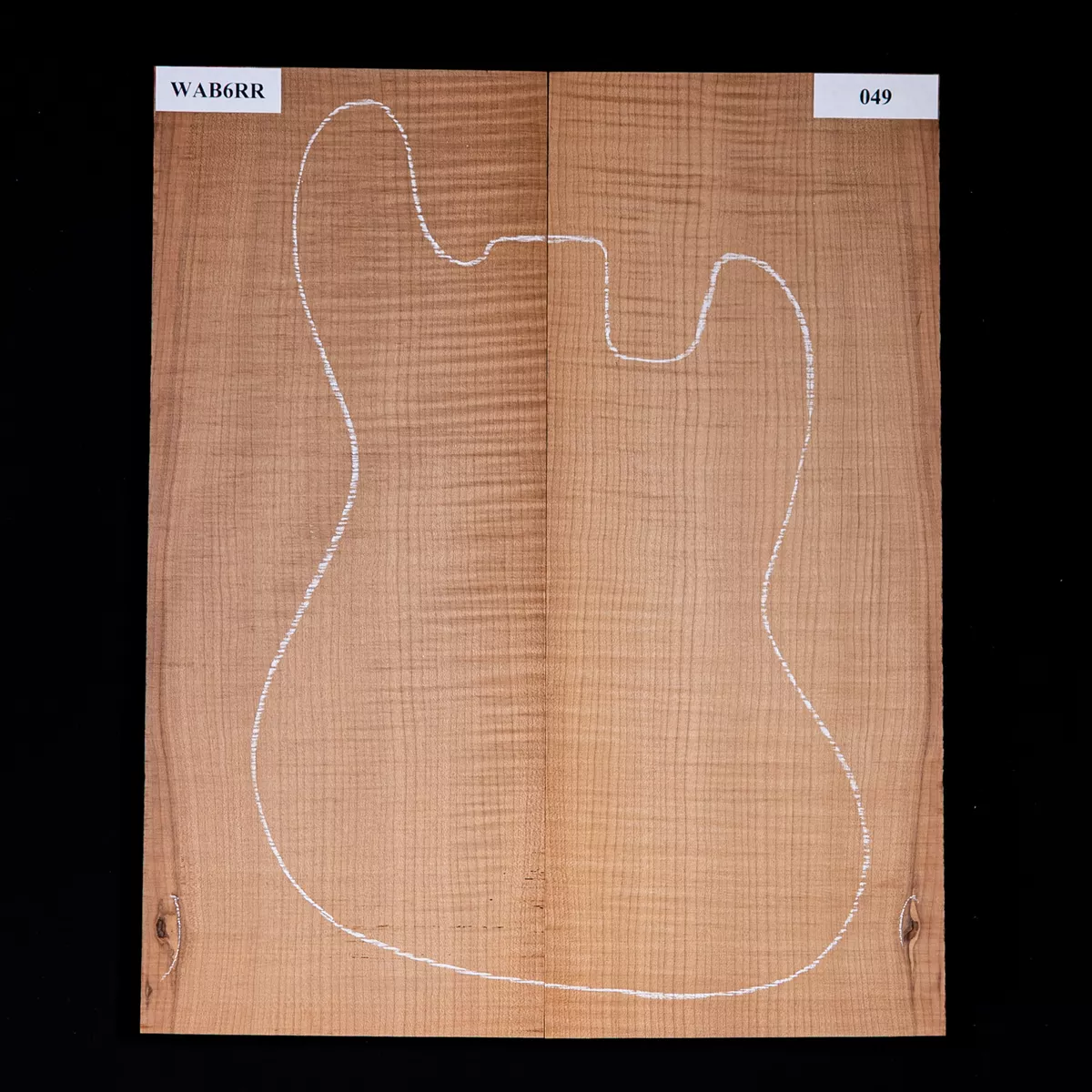 Laminierte Decke aus torrefiziertem Oregon-Ahorn mit starkem Riegelwuchs – 049 Laminierte Decke aus torrefiziertem Oregon-Ahorn mit starkem Riegelwuchs – 049