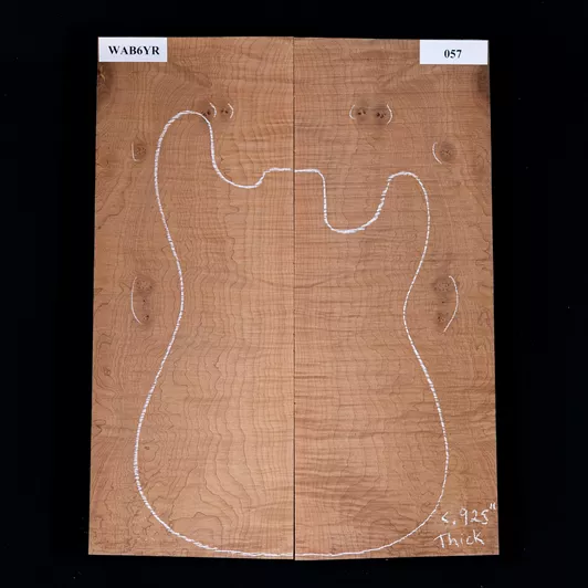 High-Flame Bigleaf Ahorn Oberteil mit zerkleinertem Schnitt – 057 High-Flame Bigleaf Ahorn Oberteil mit zerkleinertem Schnitt – 057