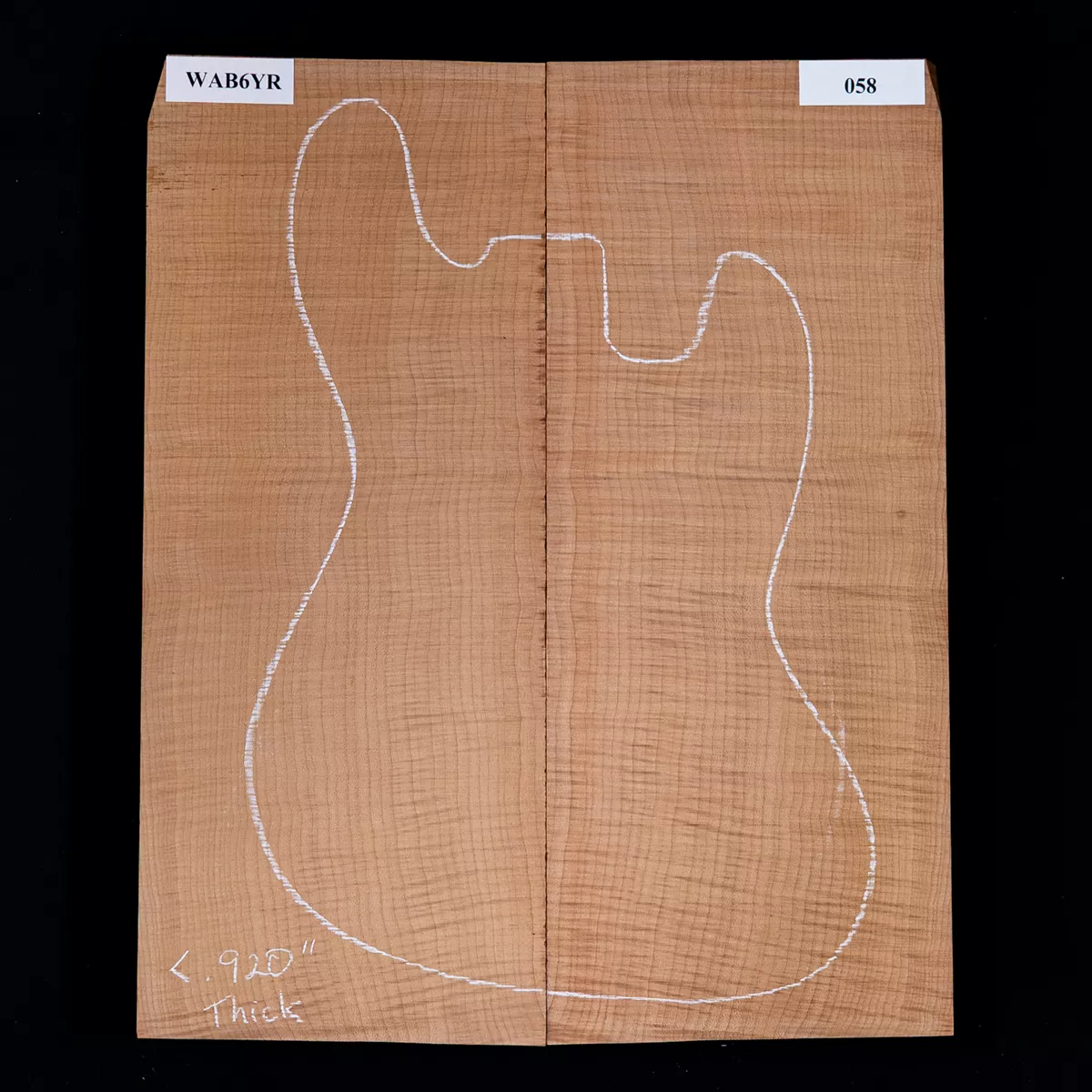 High-Flame Bigleaf Ahorn Top mit zerkleinertem Schnitt – 058 High-Flame Bigleaf Ahorn Top mit zerkleinertem Schnitt – 058