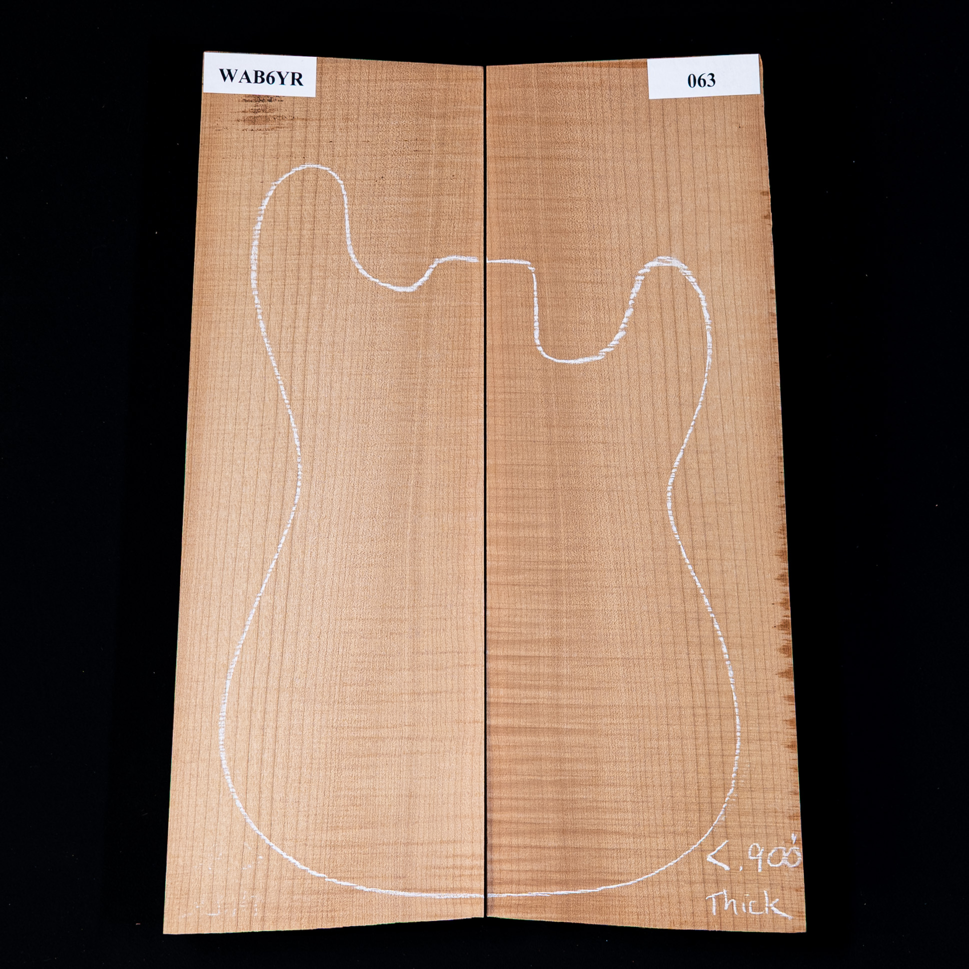 High-Flame Bigleaf Ahorn Top mit zerkleinertem Schnitt – 063