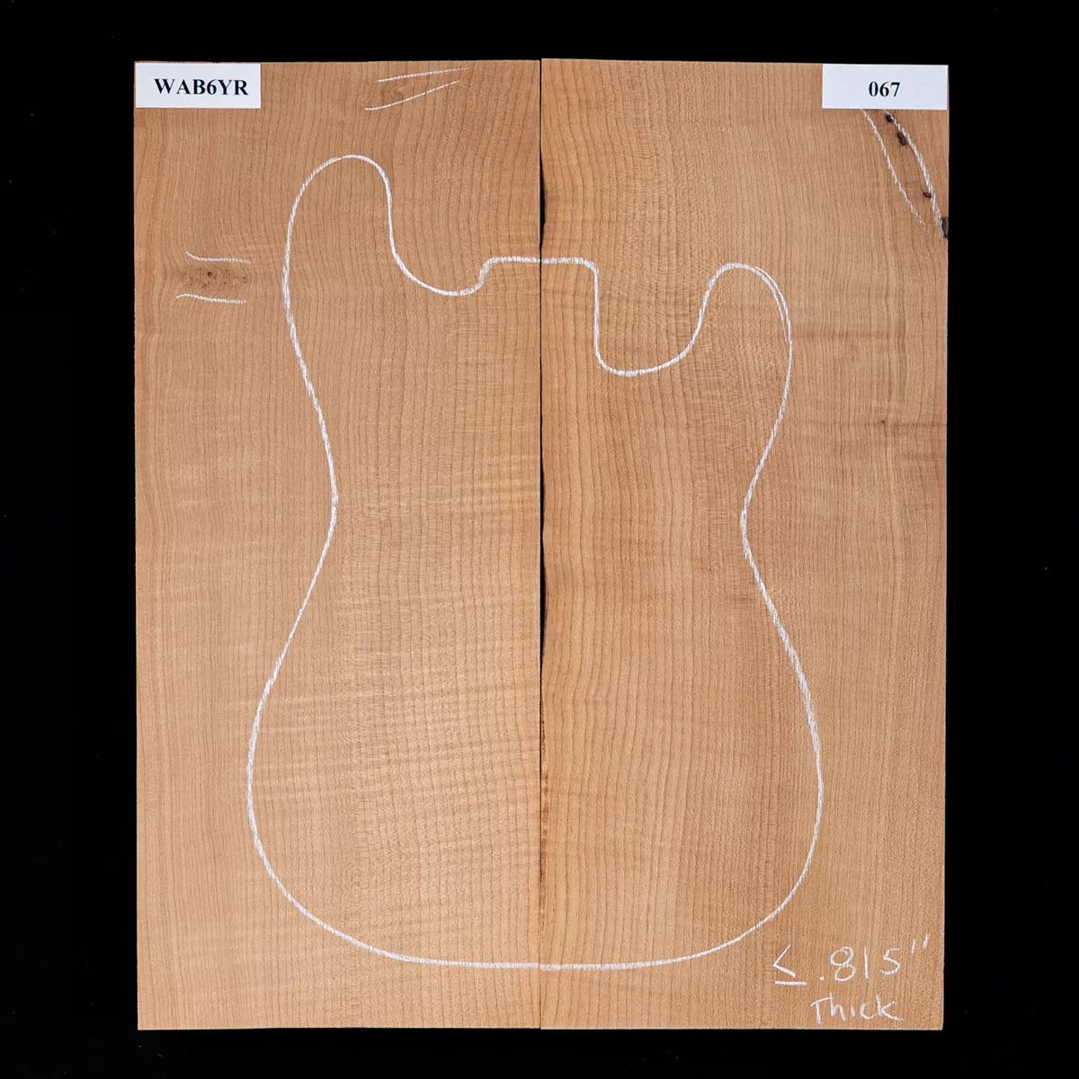 High-Flame Bigleaf Ahorn Top mit zerkleinertem Schnitt – 067 High-Flame Bigleaf Ahorn Top mit zerkleinertem Schnitt – 067