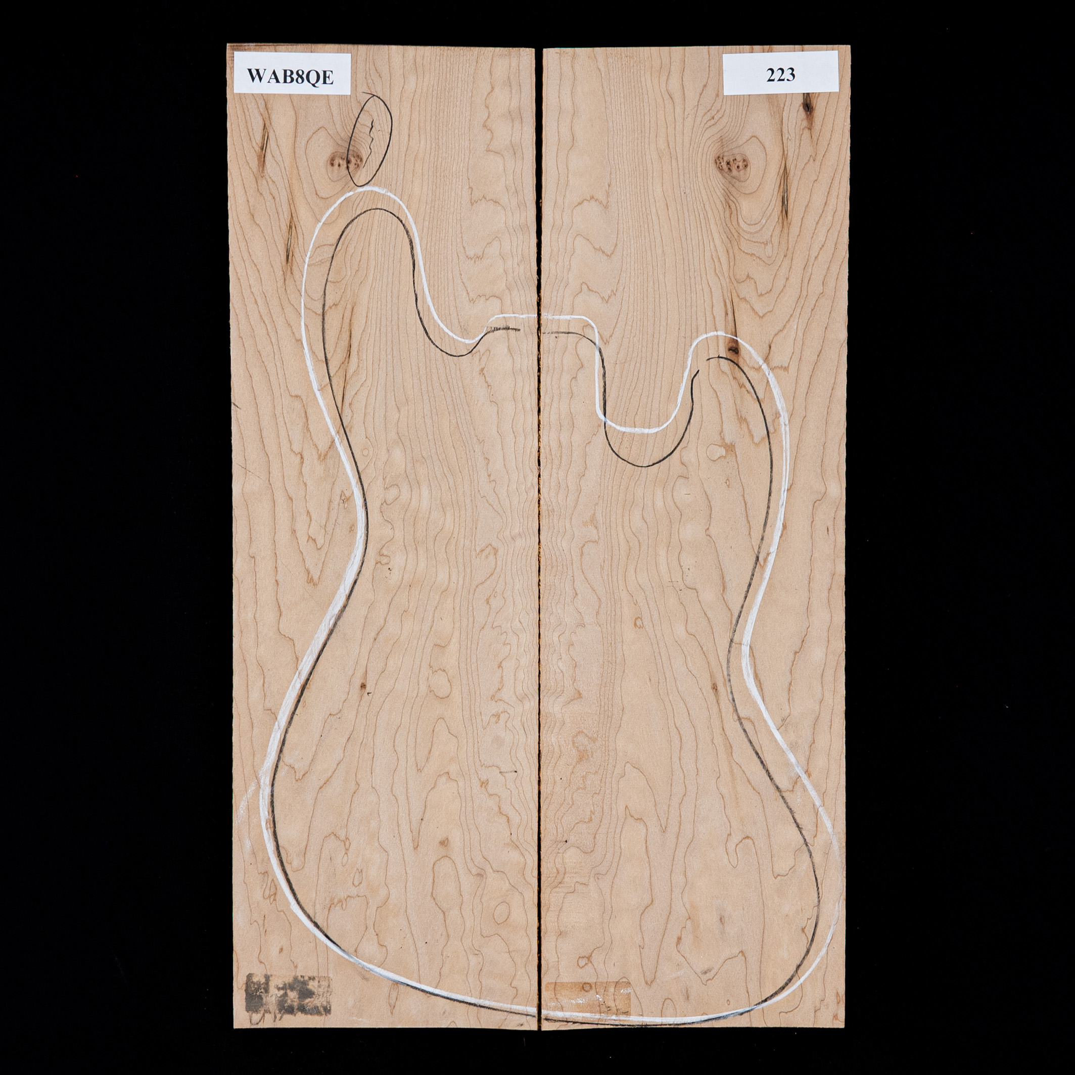 Laminiertes Top mit Bigleaf Ahorn – 223 Laminiertes Top mit Bigleaf Ahorn – 223