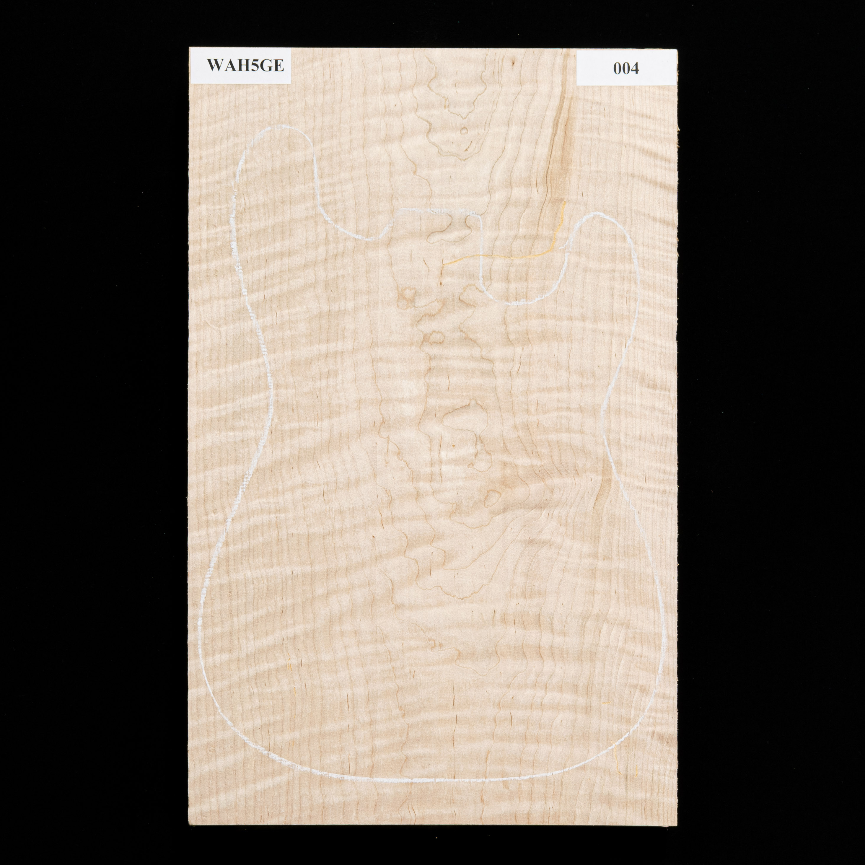 Flammenharte Maple-Korpusrohling, 2-Piece – 0,004 Flammenharte Maple-Korpusrohling, 2-Piece – 0,004