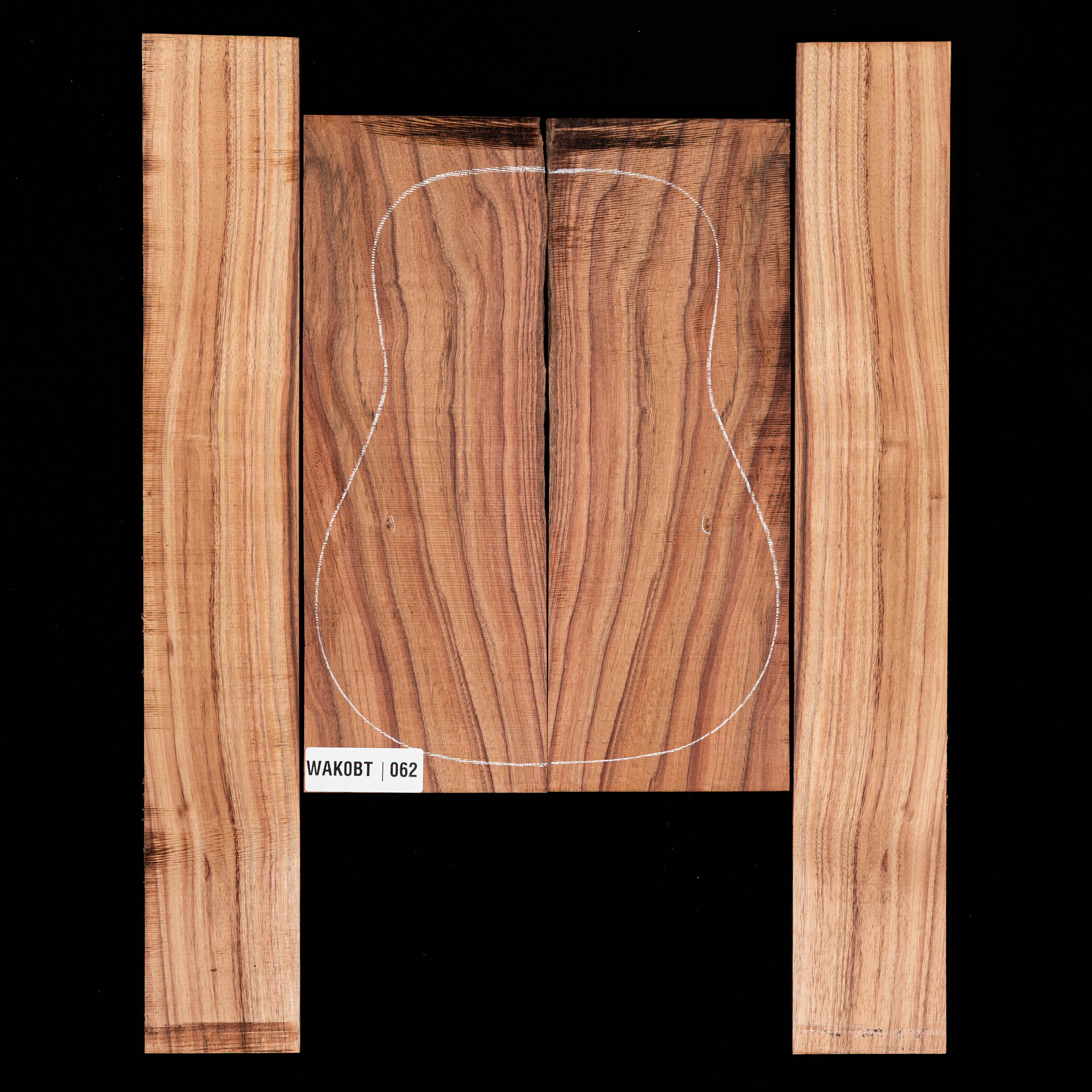 Koa Rücken- und Seitenset – 062 Koa Rücken- und Seitenset – 062