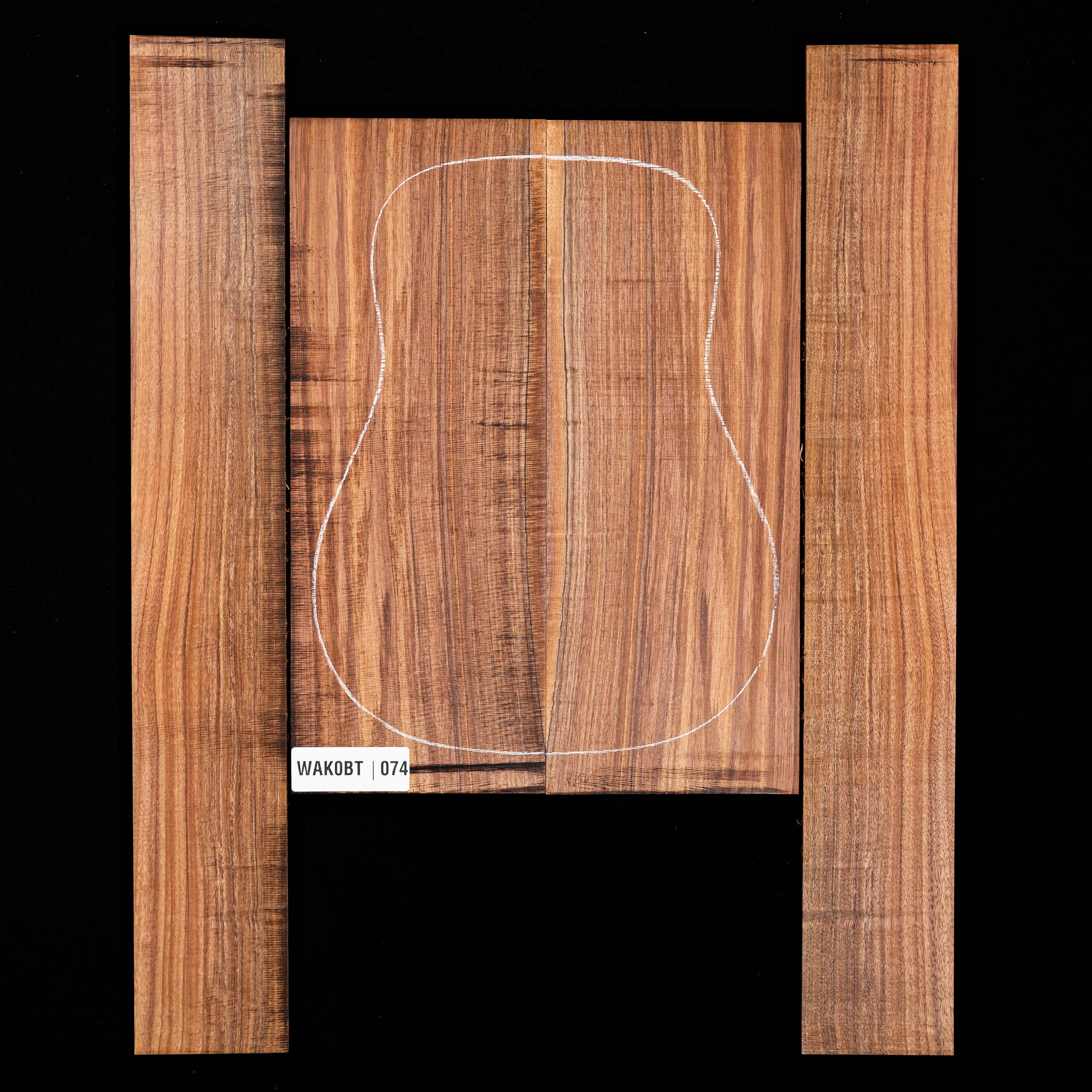 Koa Rücken- und Seitenset – 074 Koa Rücken- und Seitenset – 074