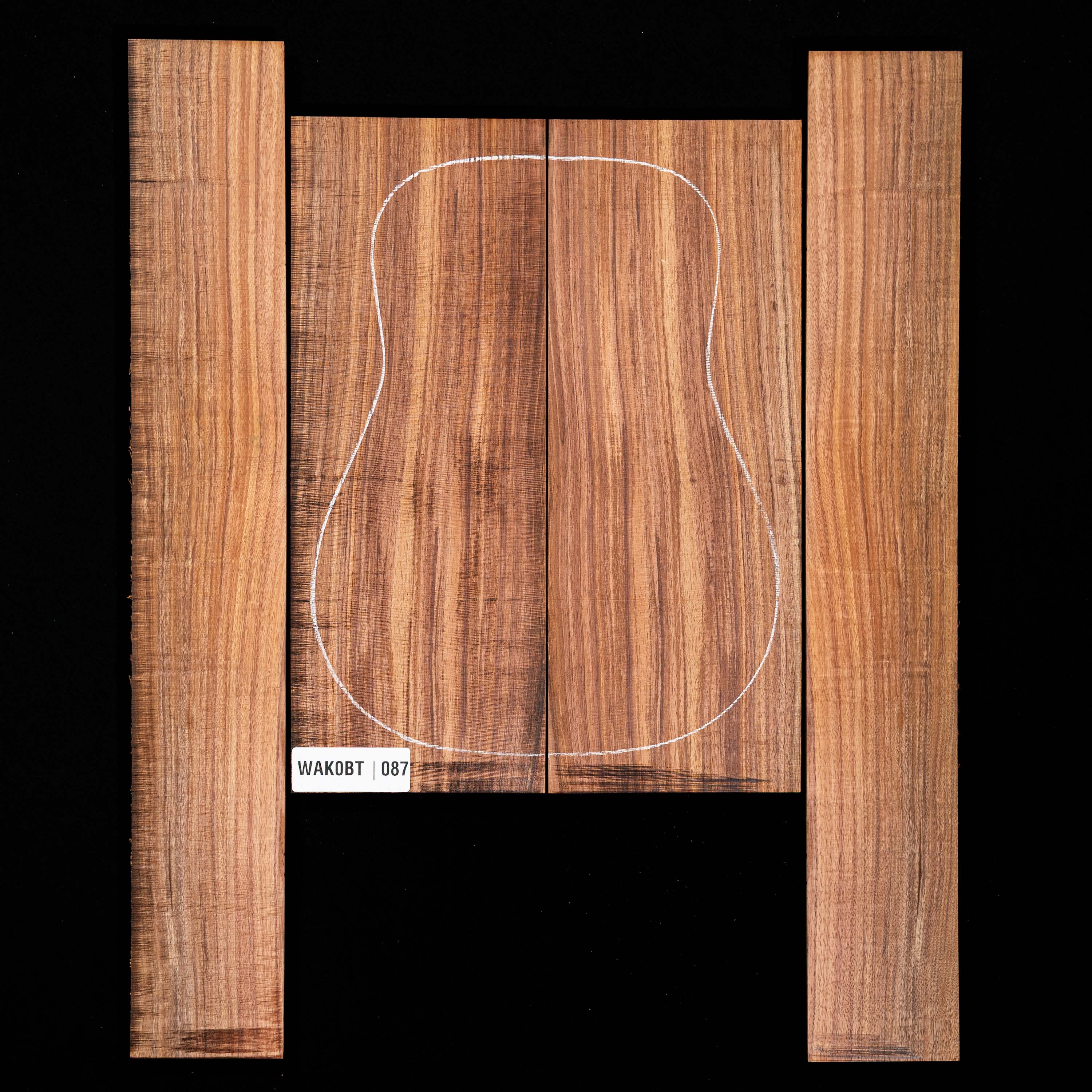 Koa Rücken- und Seitenset – 087 Koa Rücken- und Seitenset – 087