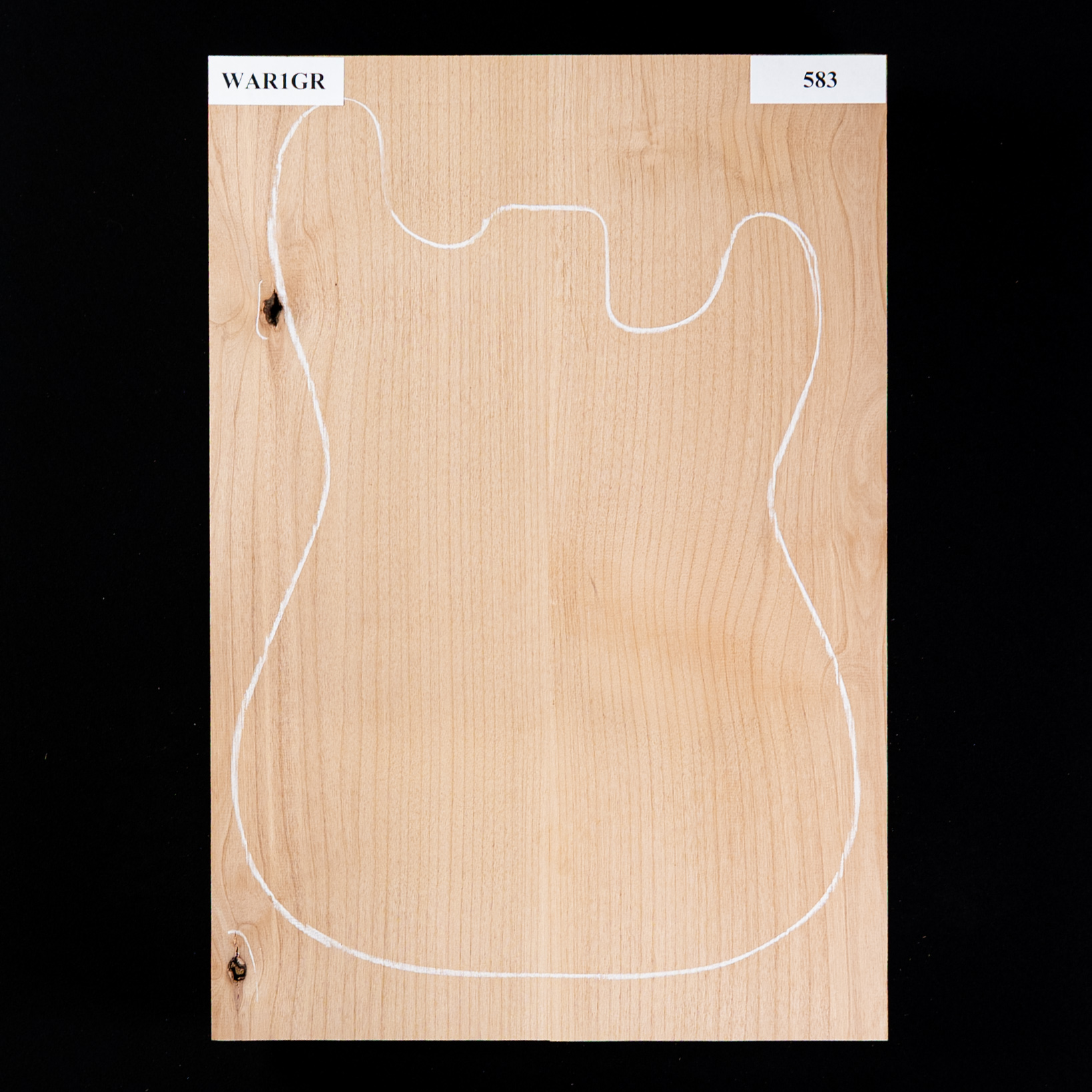 Korpusrohling aus Erle, 2-teilig (9,5 Pfund) – 583 Korpusrohling aus Erle, 2-teilig (9,5 Pfund) – 583